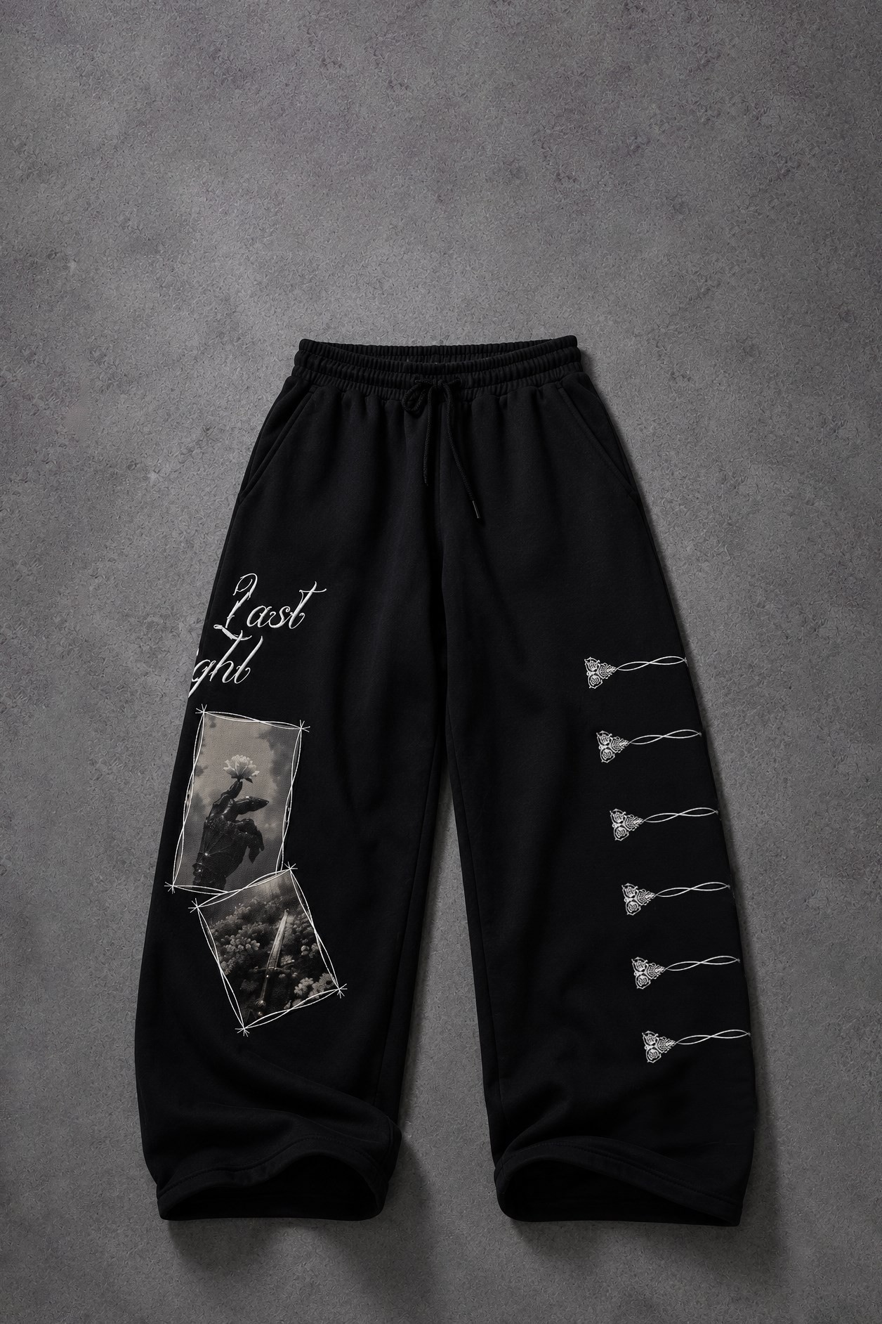Erkek Siyah Knight Baggy Eşofman