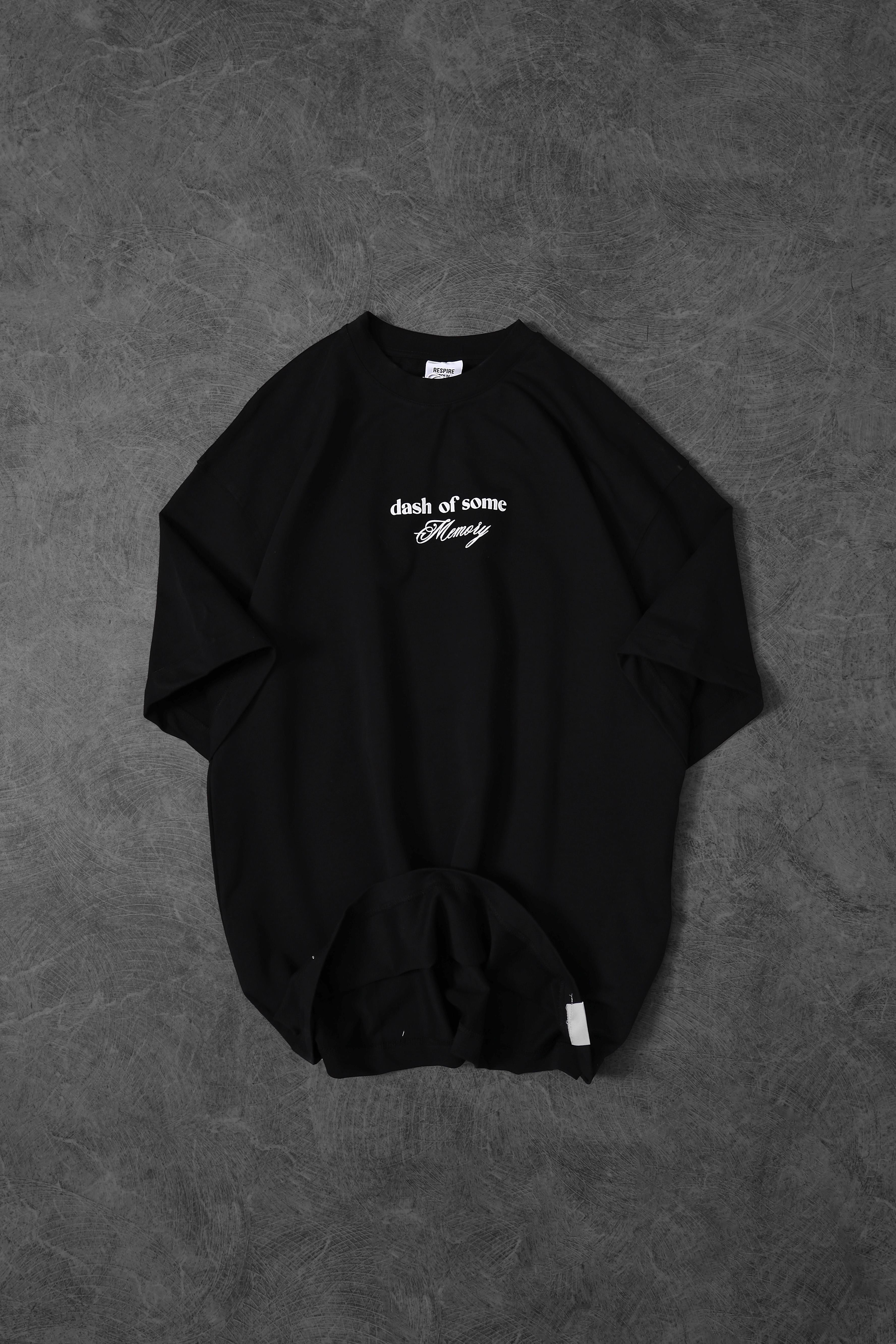 Erkek Siyah Memory Lego Kabartma Baskılı Oversize Tshirt