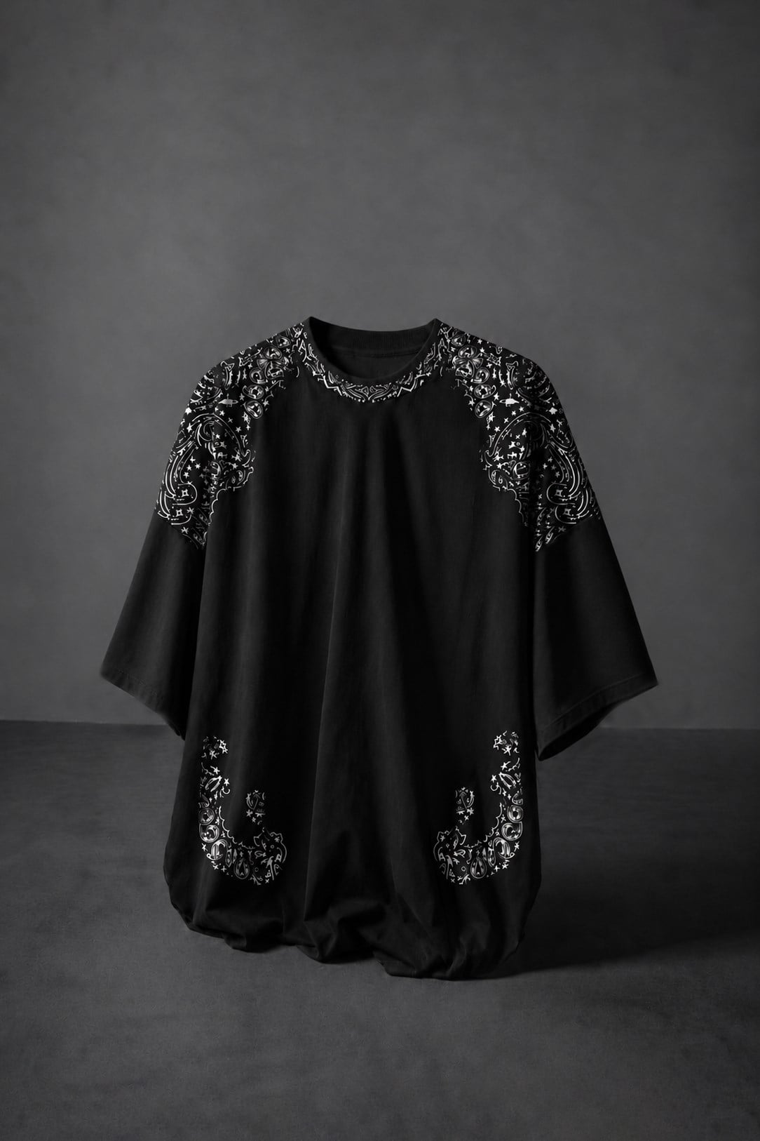 Erkek Siyah No One Not Dead Baskılı Oversize Tshirt
