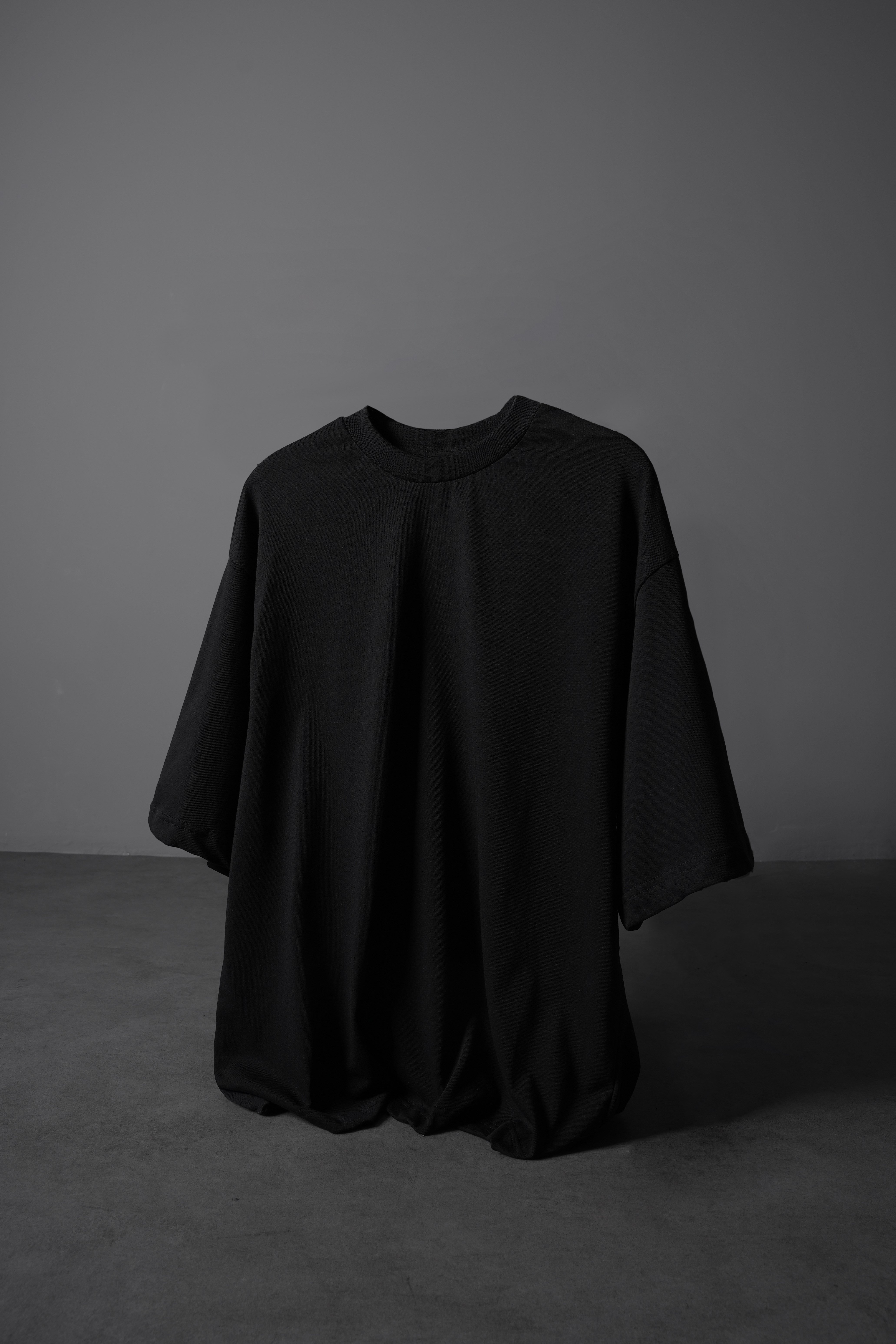 Erkek Siyah Oversize Basic Tshirt
