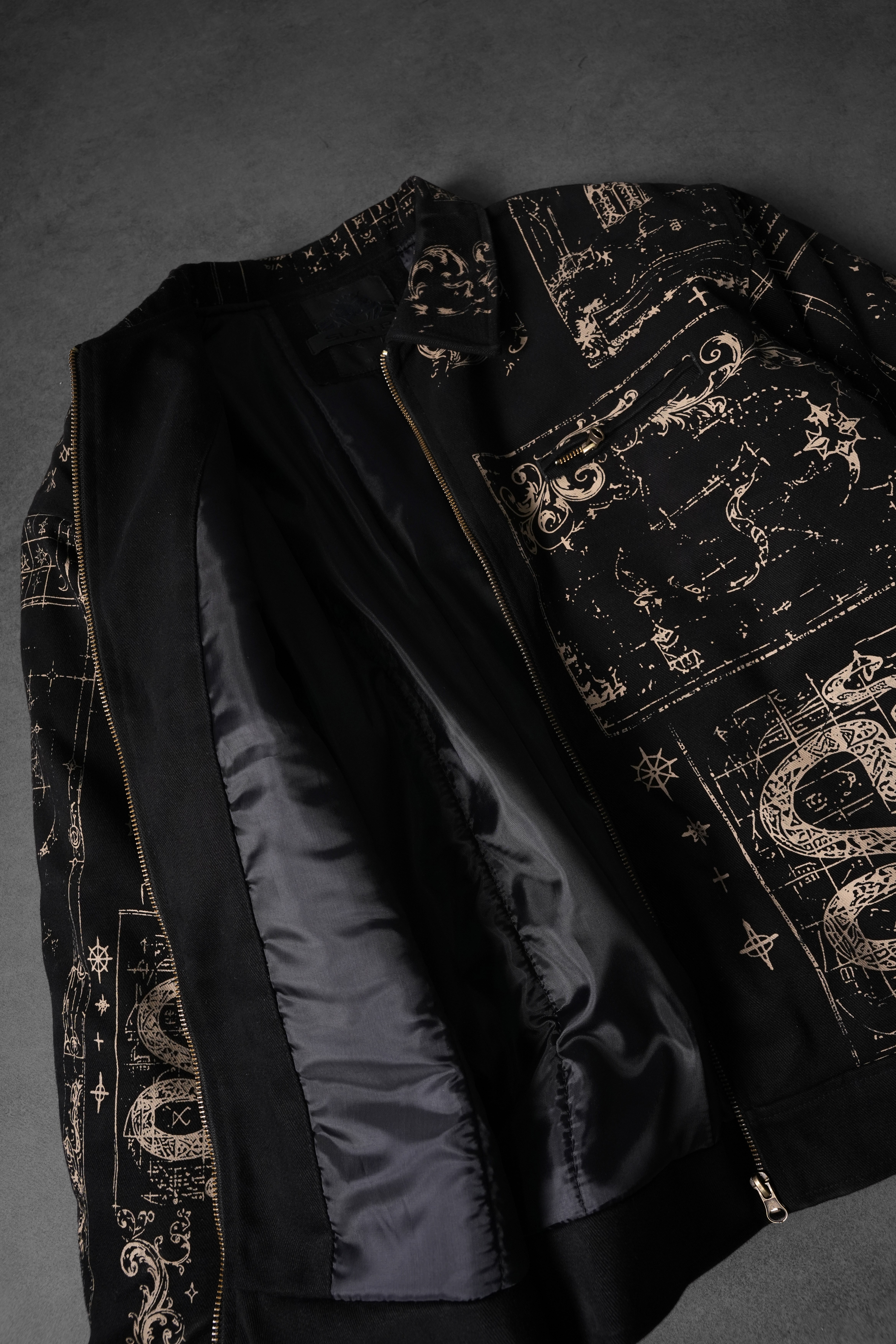 Erkek Siyah Serpent Codex Boxy Fit Ceket
