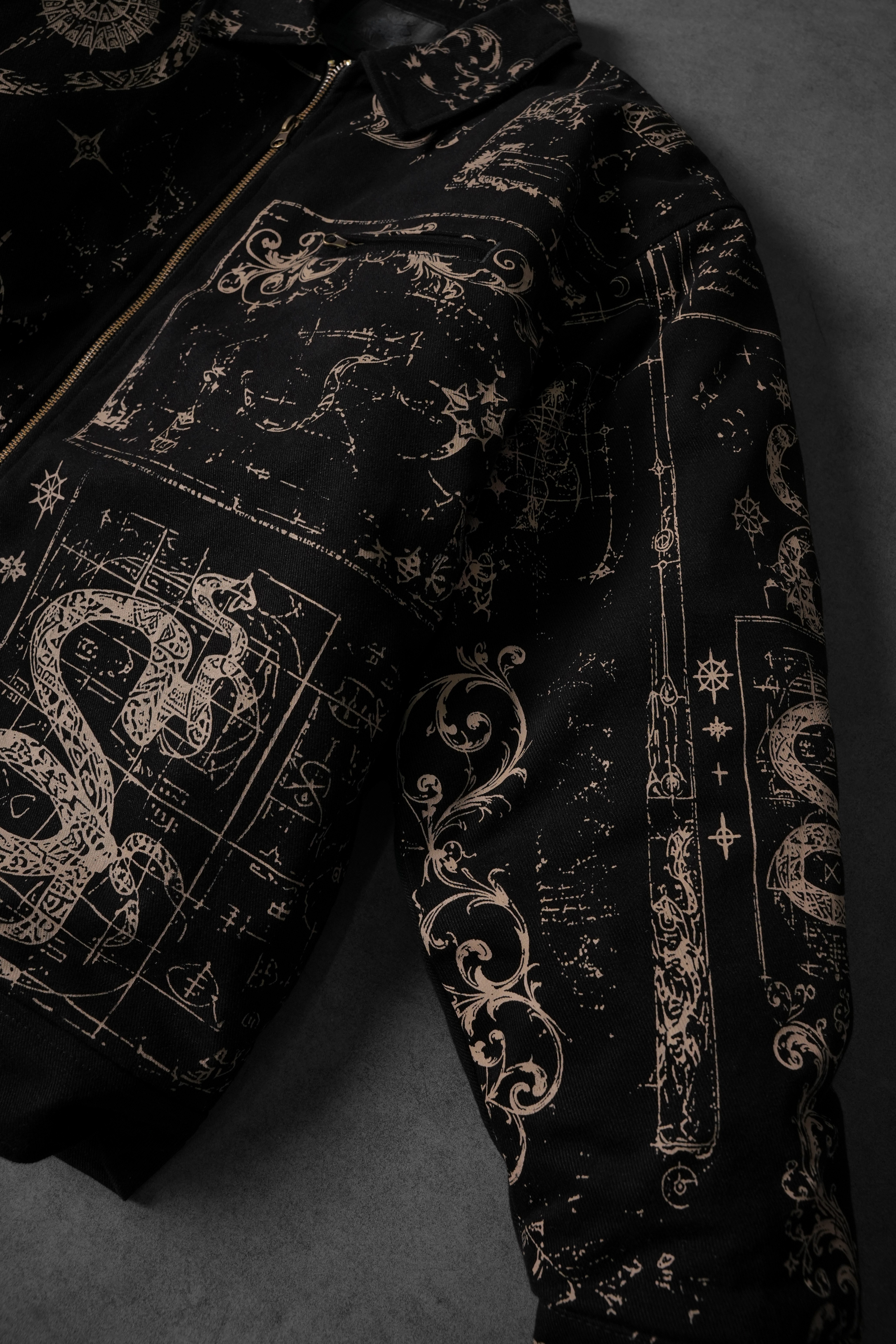 Erkek Siyah Serpent Codex Boxy Fit Ceket