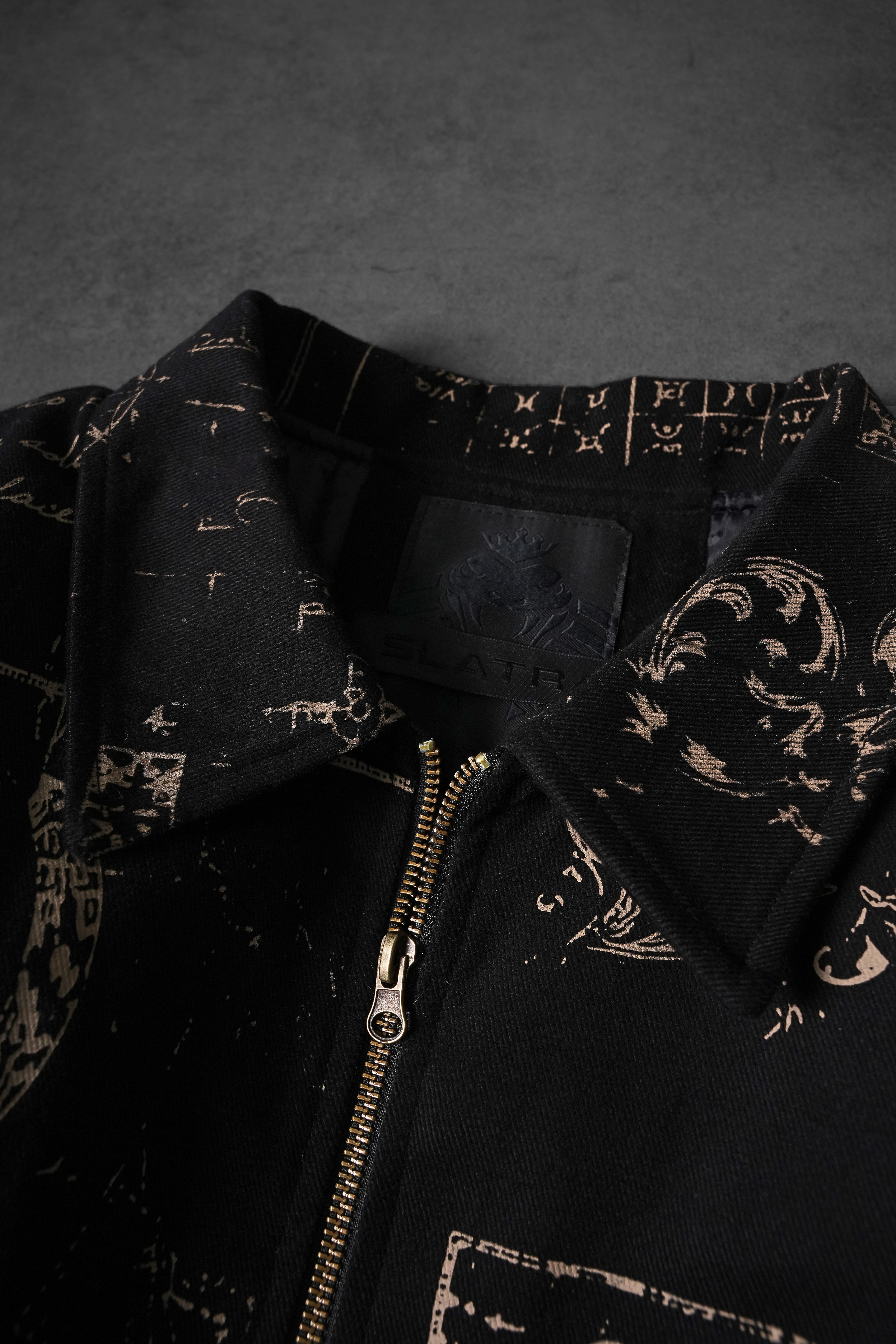 Erkek Siyah Serpent Codex Boxy Fit Ceket