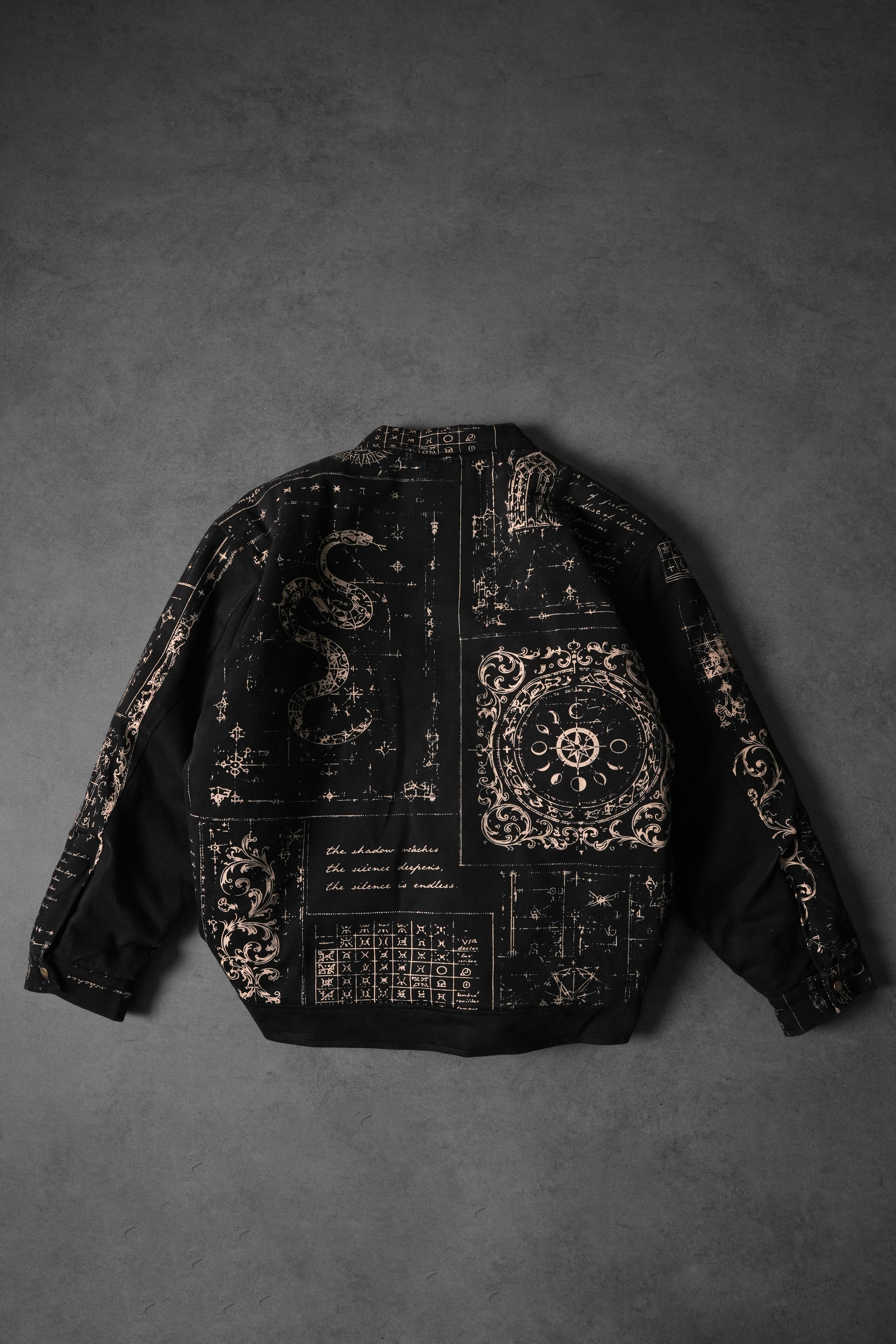 Erkek Siyah Serpent Codex Boxy Fit Ceket