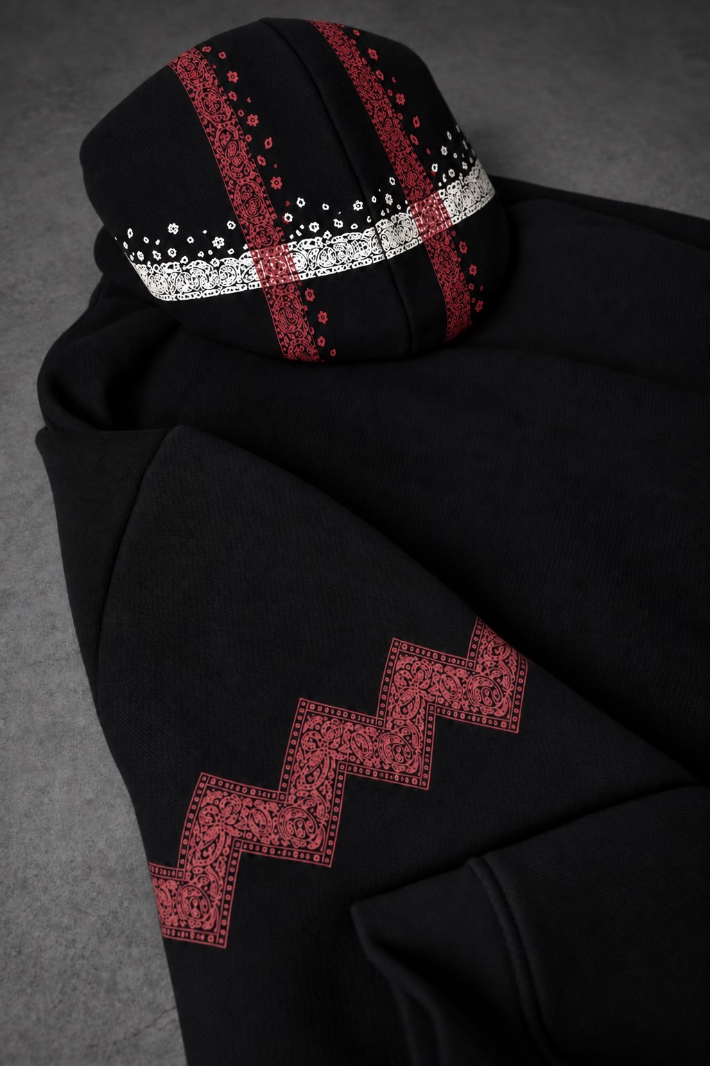 Erkek Siyah Slatdose Oversize Hoodie