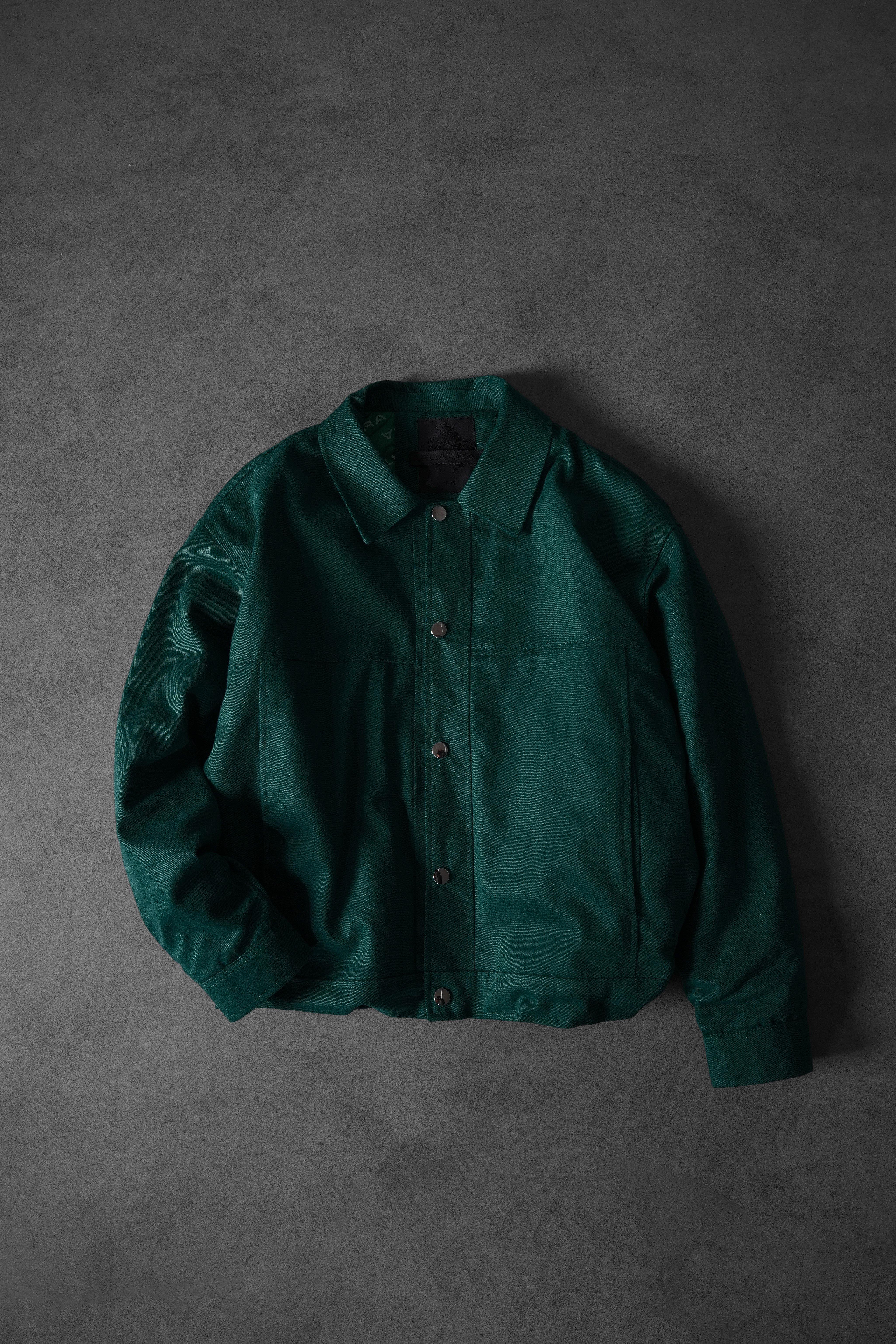 Erkek Slatra Yeşili Boxy Fit Gabardin Ceket