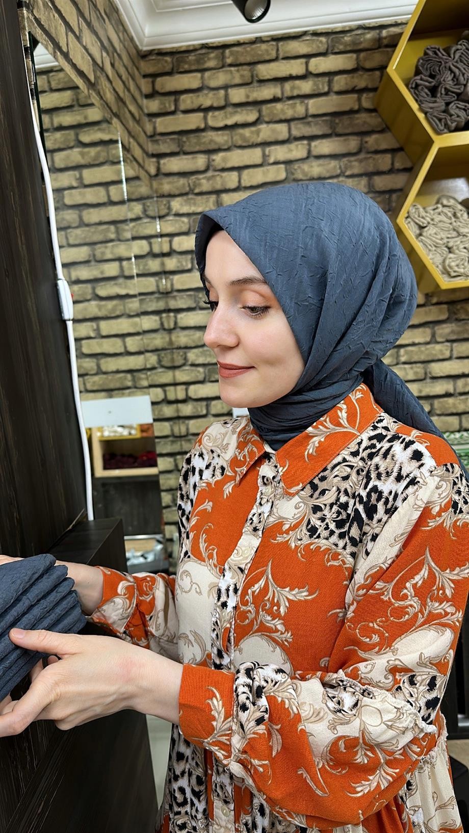 Bambu Eşarp Antrasit