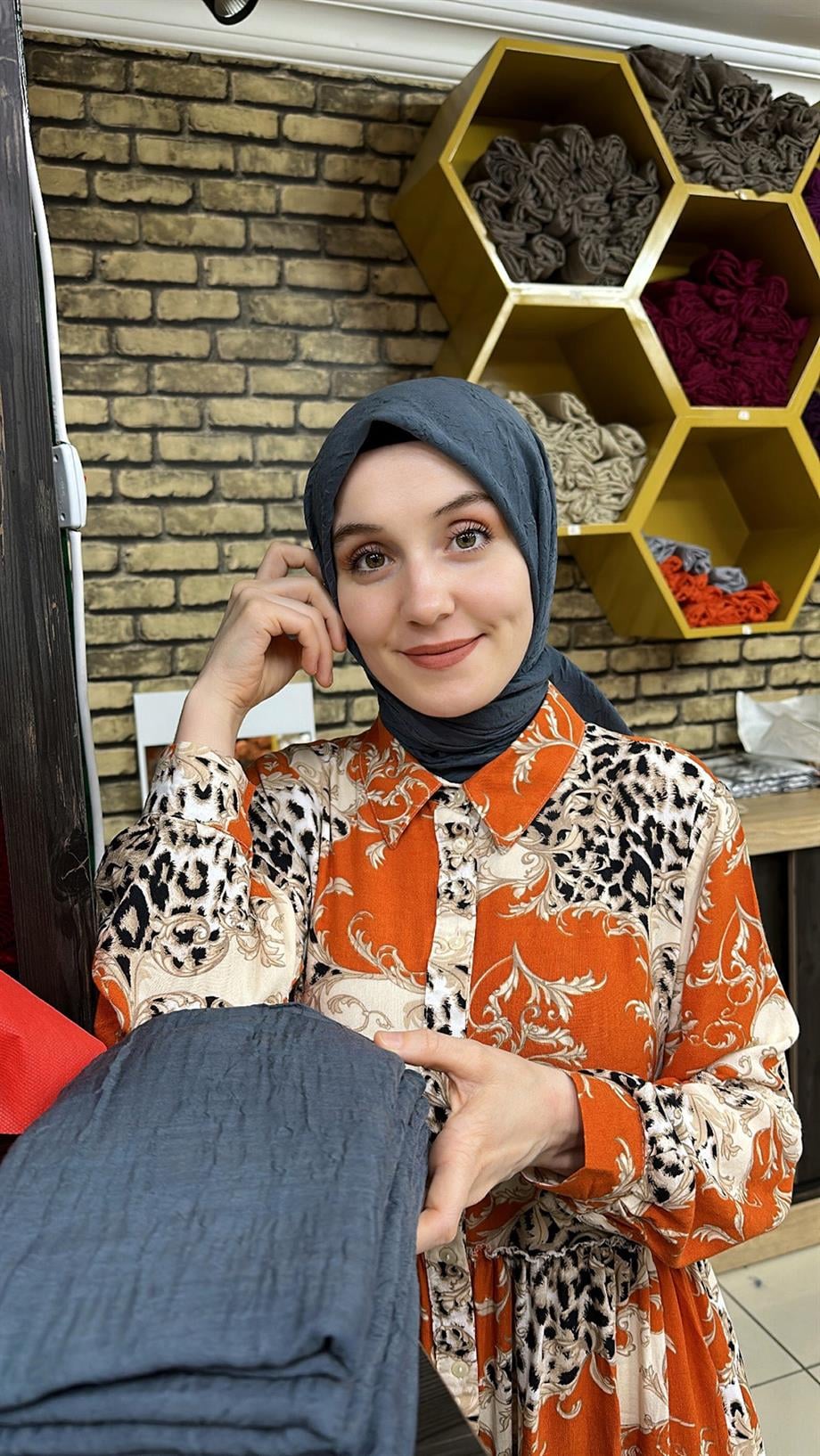 Bambu Eşarp Antrasit