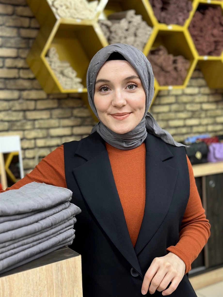 Bambu Eşarp Gri (9 Numara)