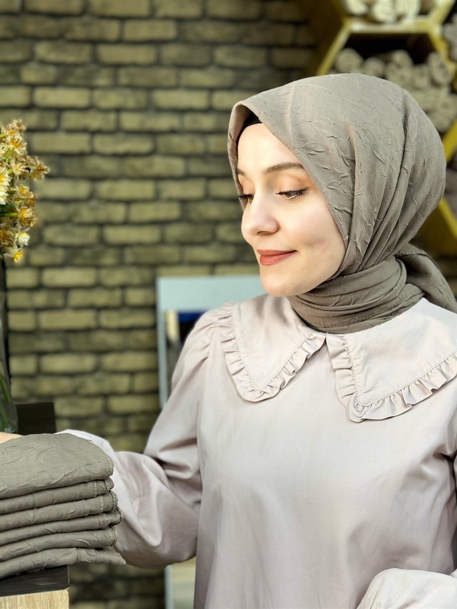 BAMBU EŞARP KÜLLÜ GRİ (40 numara)