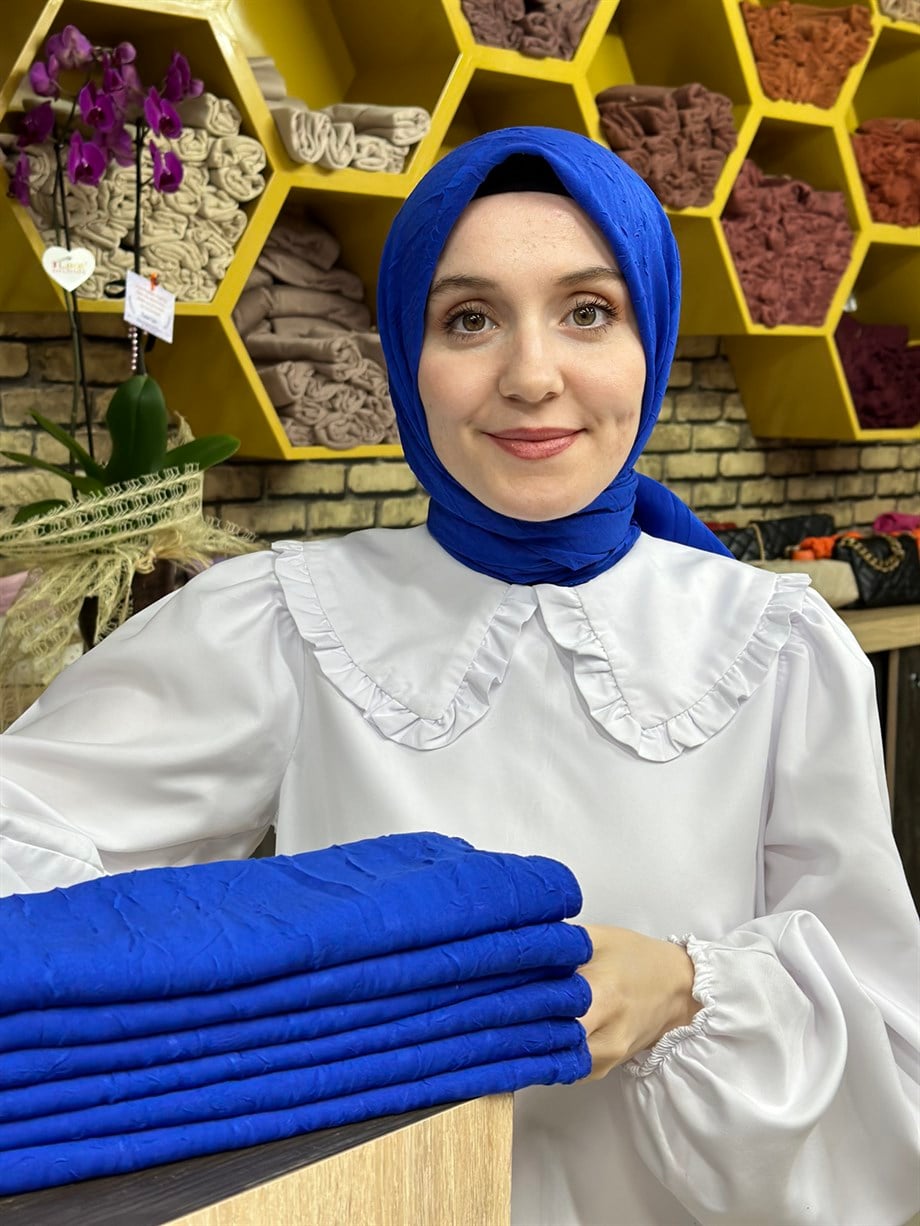 Bambu Eşarp Saks (21 Numara)