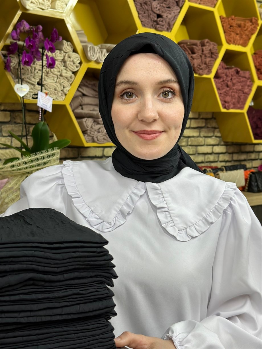 Bambu Eşarp Siyah (12 Numara)