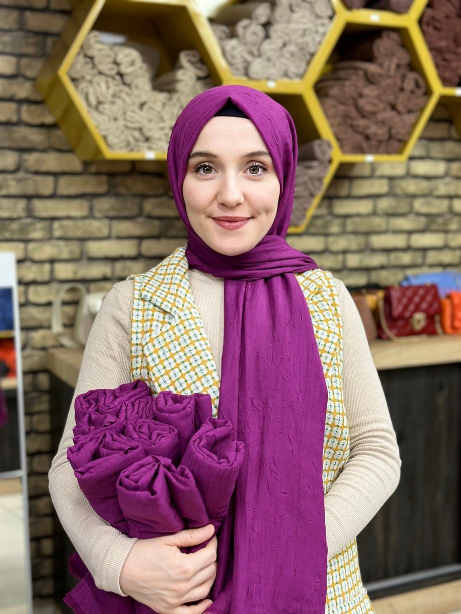 Bambu Şal Açık Mürdüm(45 Numara)