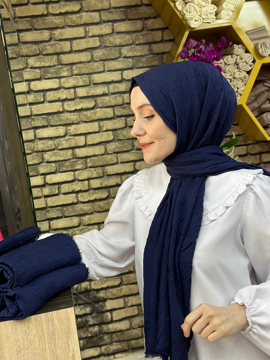 Bambu Şal Lacivert (14 Numara)