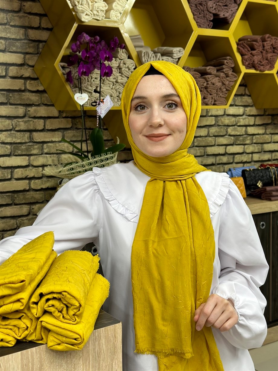 Bambu Şal Sarı (35 Numara)