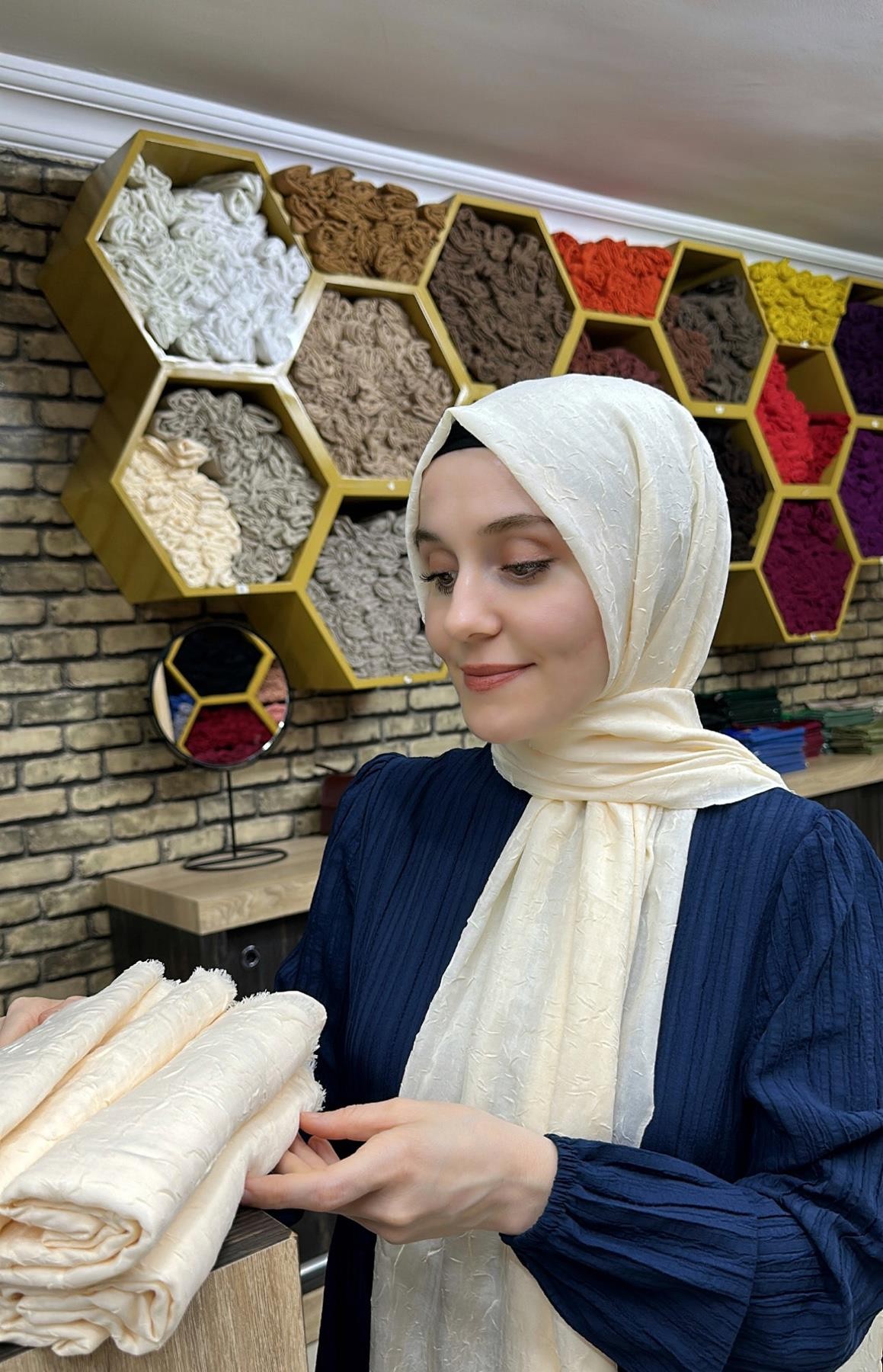 Bambu Şal Sütlü Krem