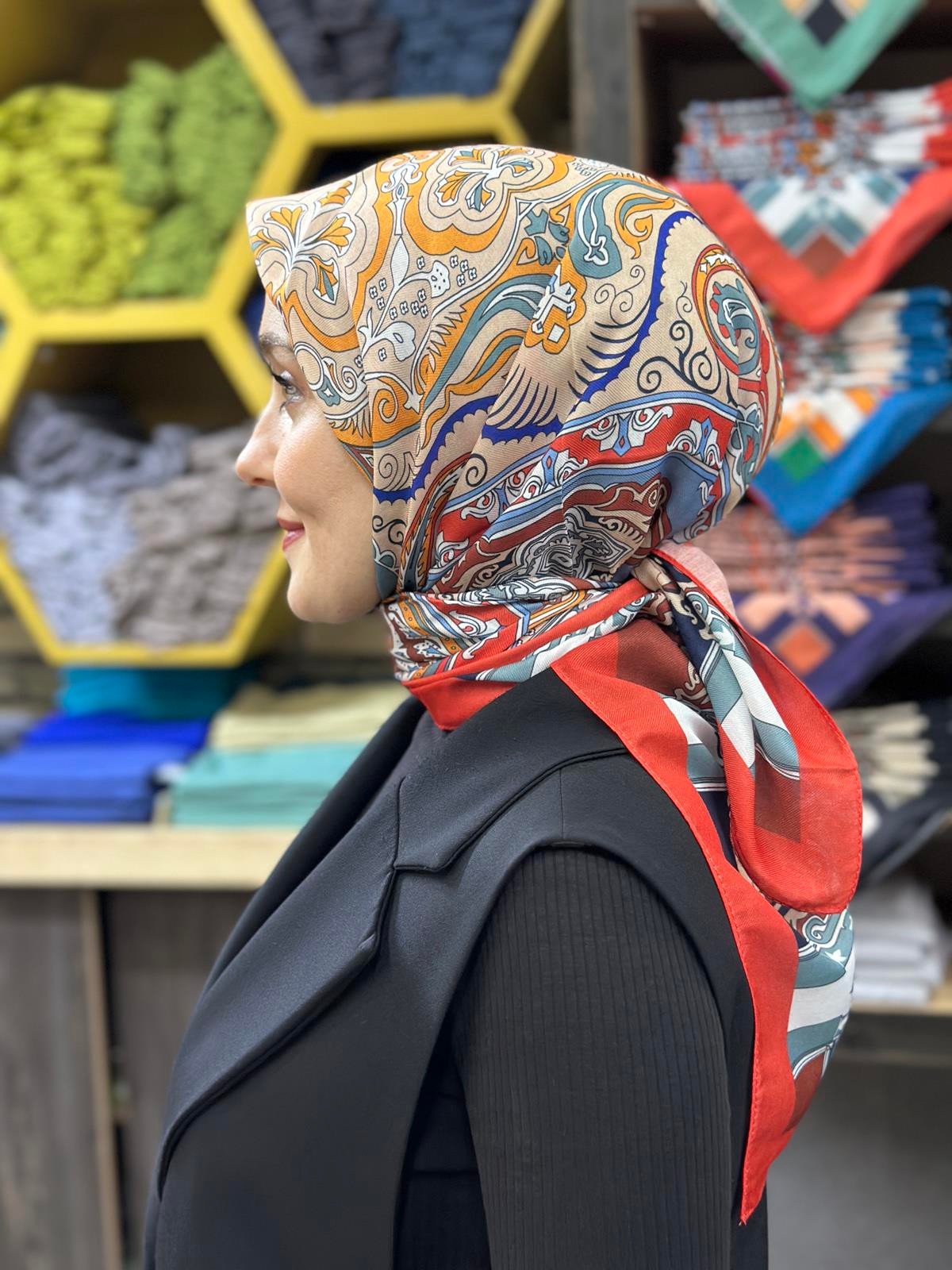 Etnik Desen Soft Eşarp 2