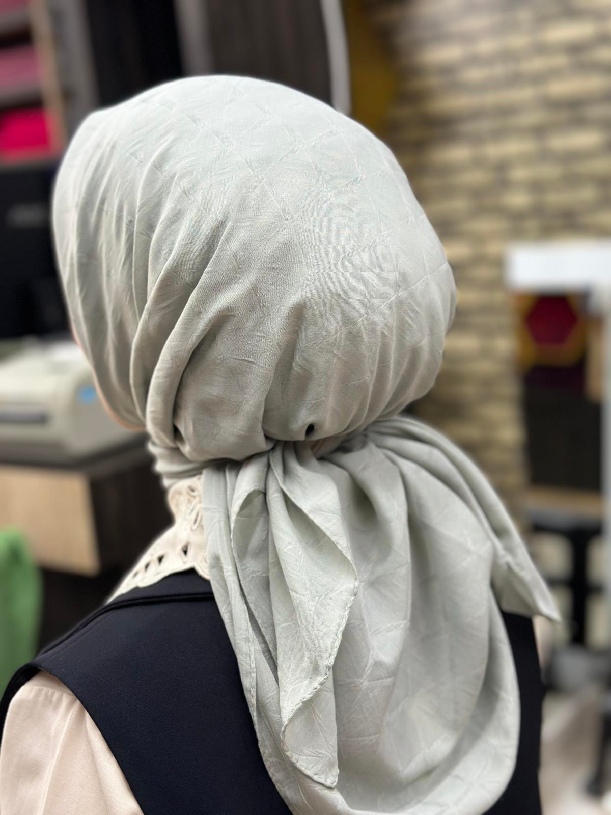 Jakarlı Bambu Eşarp 3