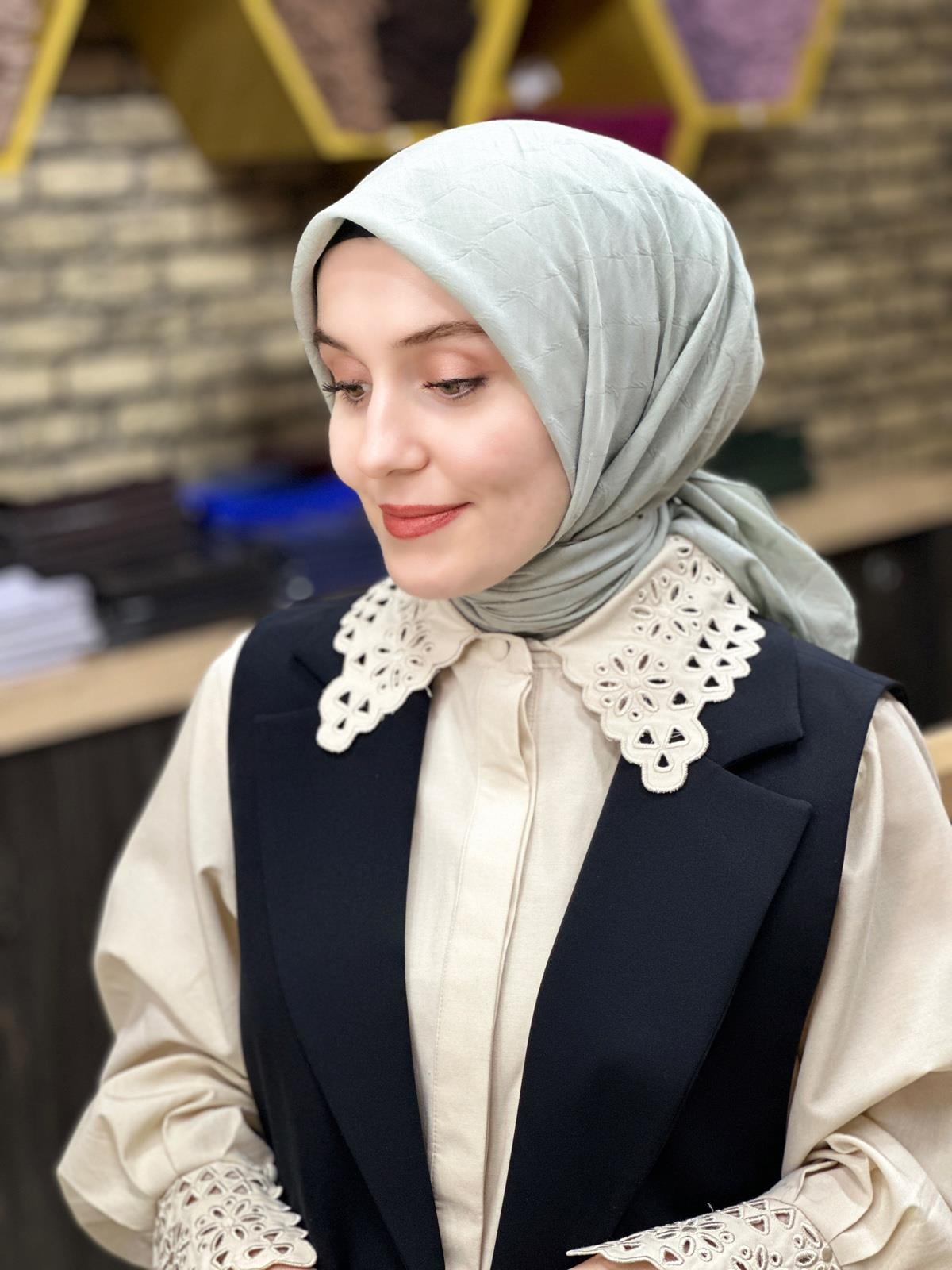 Jakarlı Bambu Eşarp 3