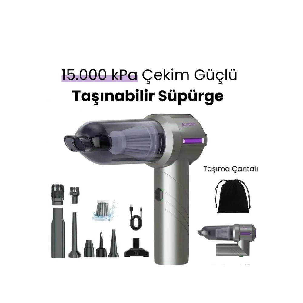 16000PA Katlanabilir Ev Ofis Araba Süpürgesi 3 Modlu Çanta Hediyeli 