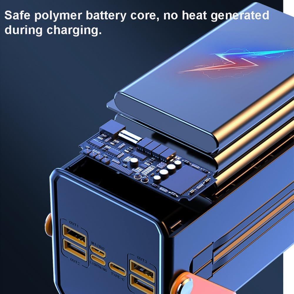 22.5W Hızlı Şarj 60000mAh Güç Bankası Taşınabilir Şarj Cihazı USB C Powerbank, 7 Çıkışlı ve 3 Girişli Harici Pil Paketi Cep Telefonu için 