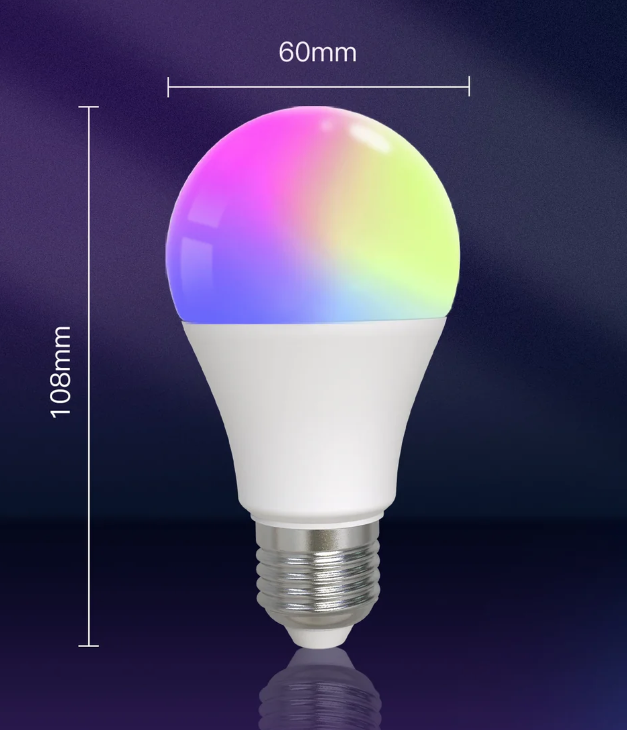 9W RGB + CCT Akıllı Wifi Kontrollü Lamba – Renk Değiştiren ve Ayarlanabilir Akıllı Aydınlatma 