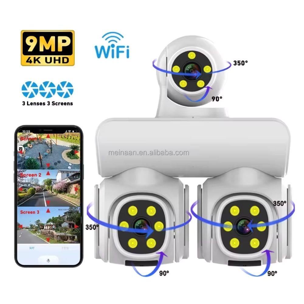 CMR 69 3 Kameralı 4G / Wifi Full HD Hareket Algılayıcılı Güvenlik Kamerası Gece / Sabah Görüşlü 