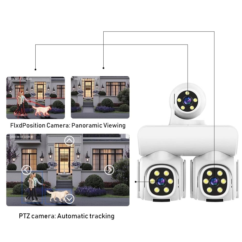 CMR 69 3 Kameralı 4G / Wifi Full HD Hareket Algılayıcılı Güvenlik Kamerası Gece / Sabah Görüşlü 