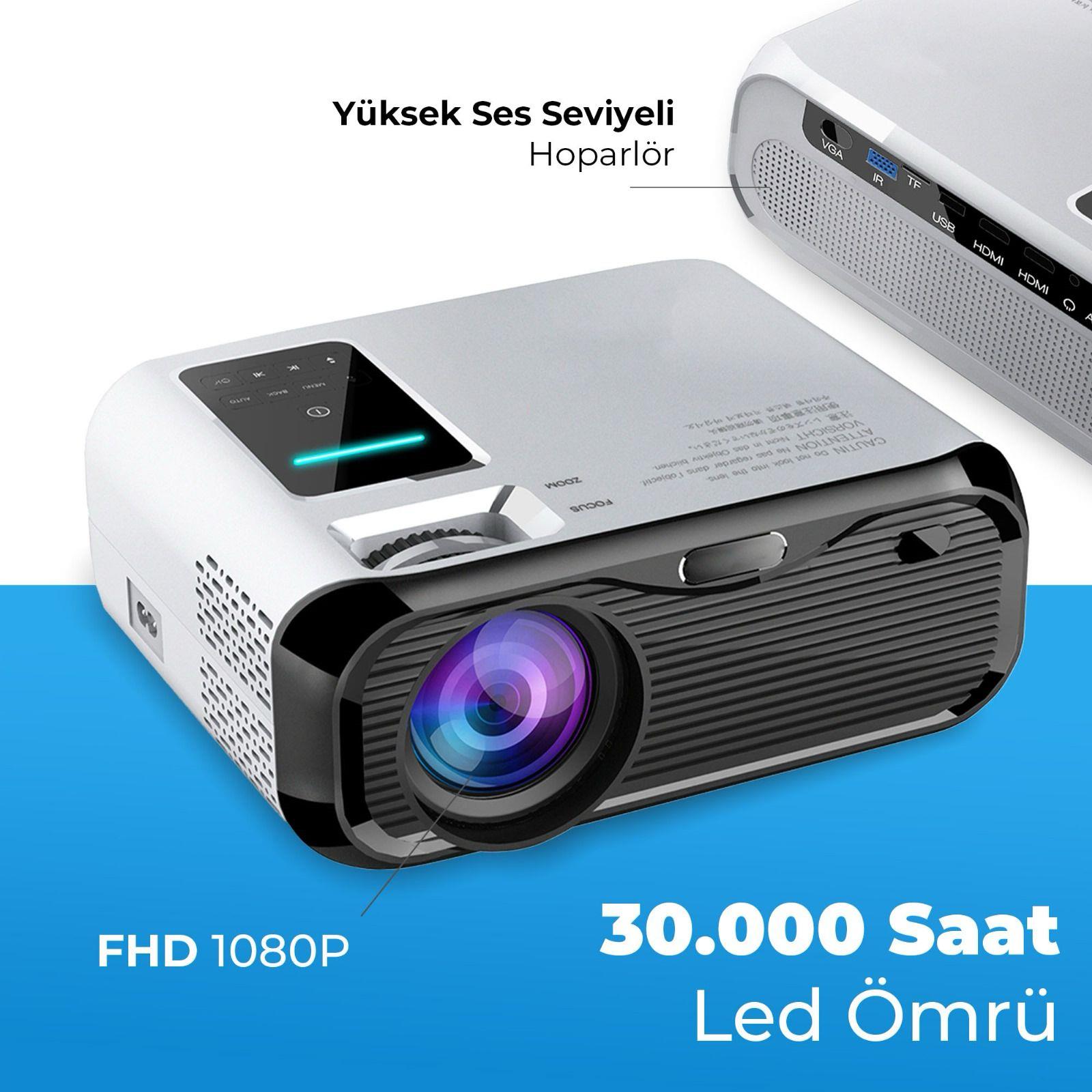 E500s Full HD 1080p Wireless Projeksiyon Projektör 