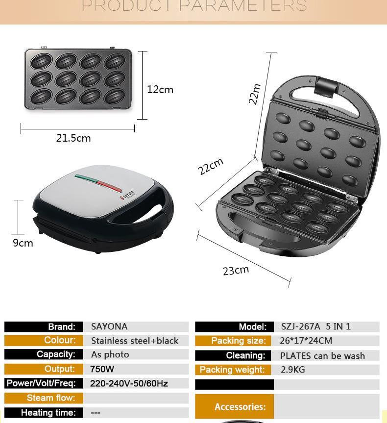 HZL 5i 1 arada Donut - Waffle - Tost Makinası