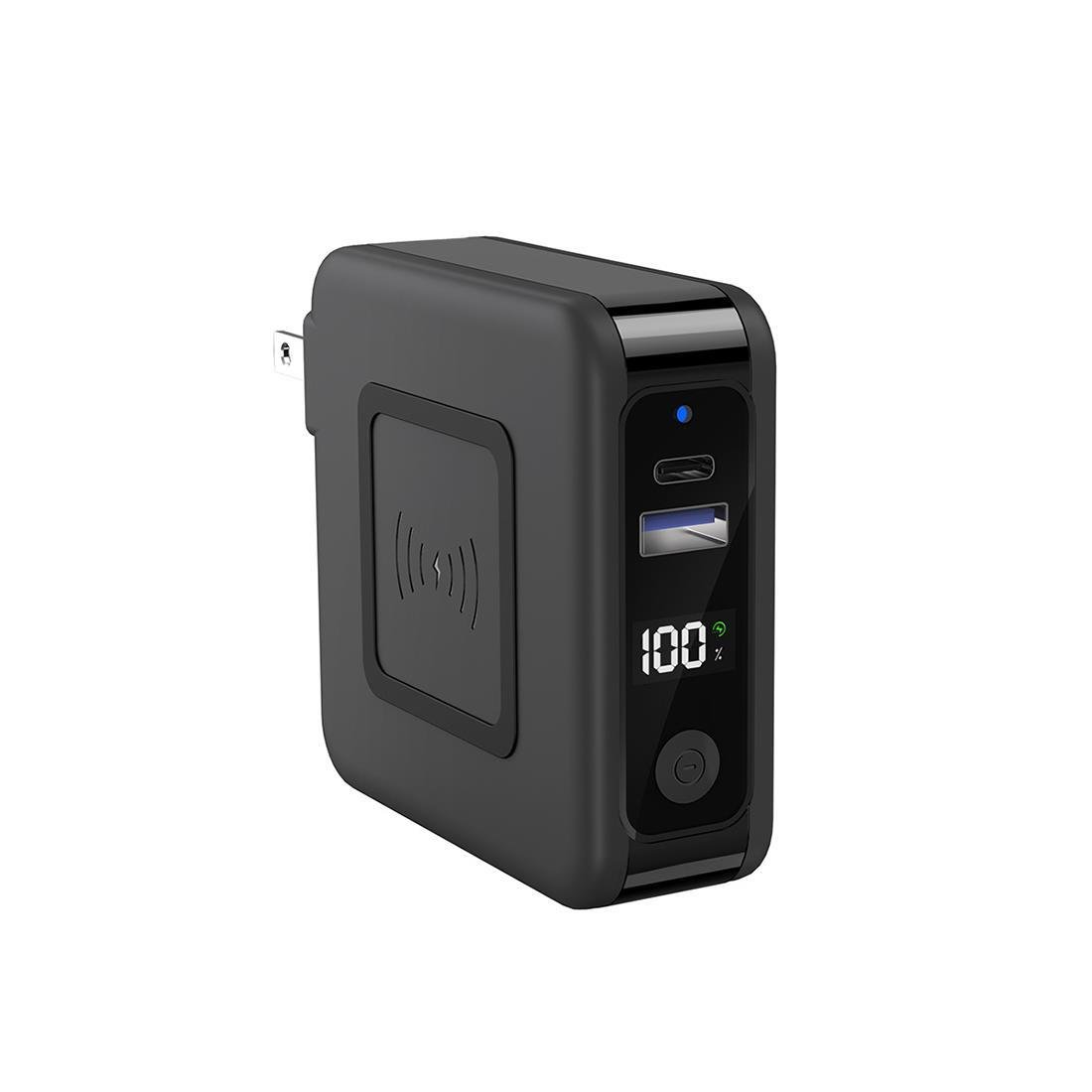 HZL Priz Başlıklı 10,000 mAh Kablosuz Şarj Destekli Powerbank Adaptor
