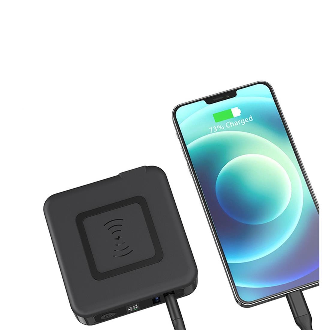 HZL Priz Başlıklı 10,000 mAh Kablosuz Şarj Destekli Powerbank Adaptor