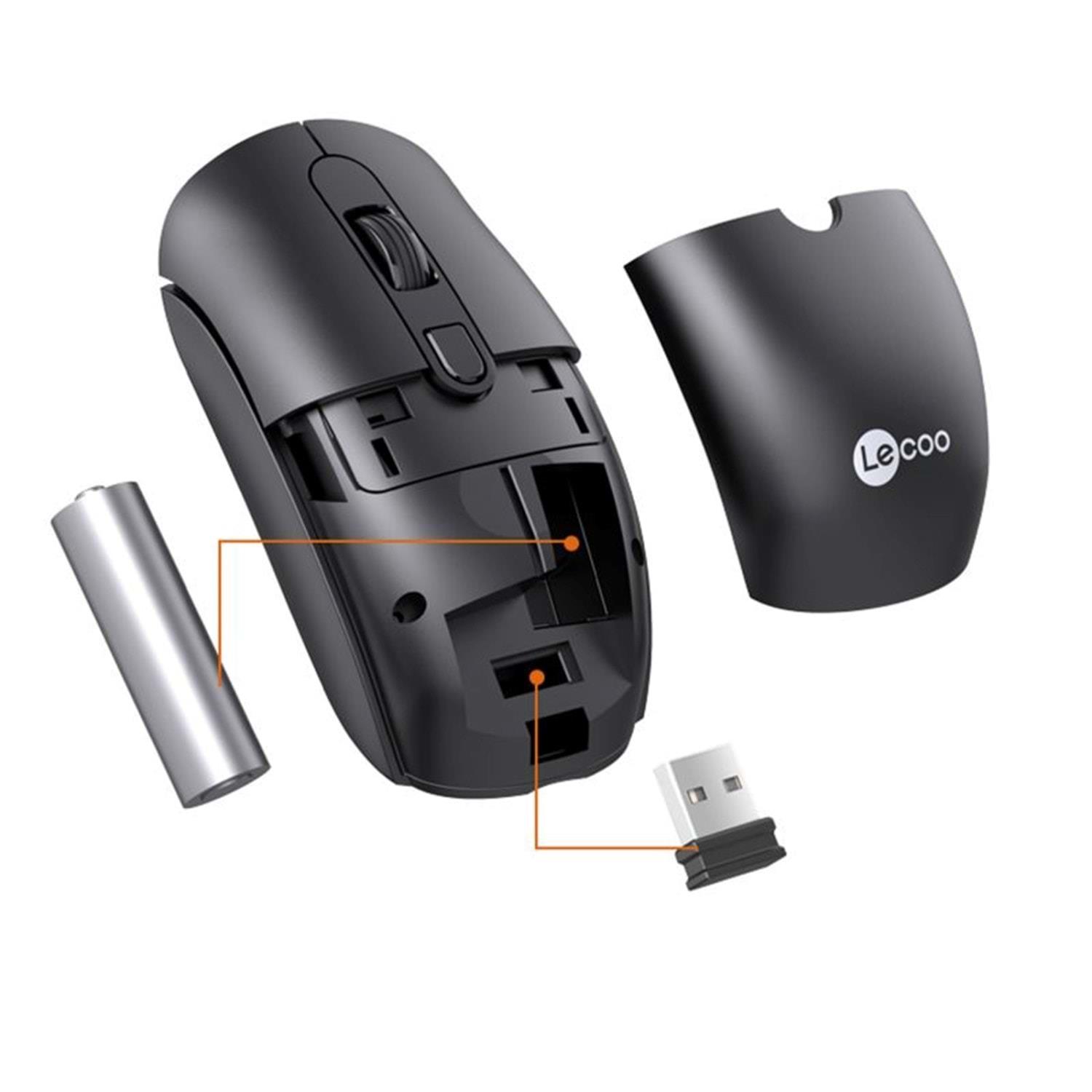 Lenovo Lecoo M2001 Kablosuz Mouse – Ergonomik Tasarım ve Yüksek Hassasiyetli Fare 