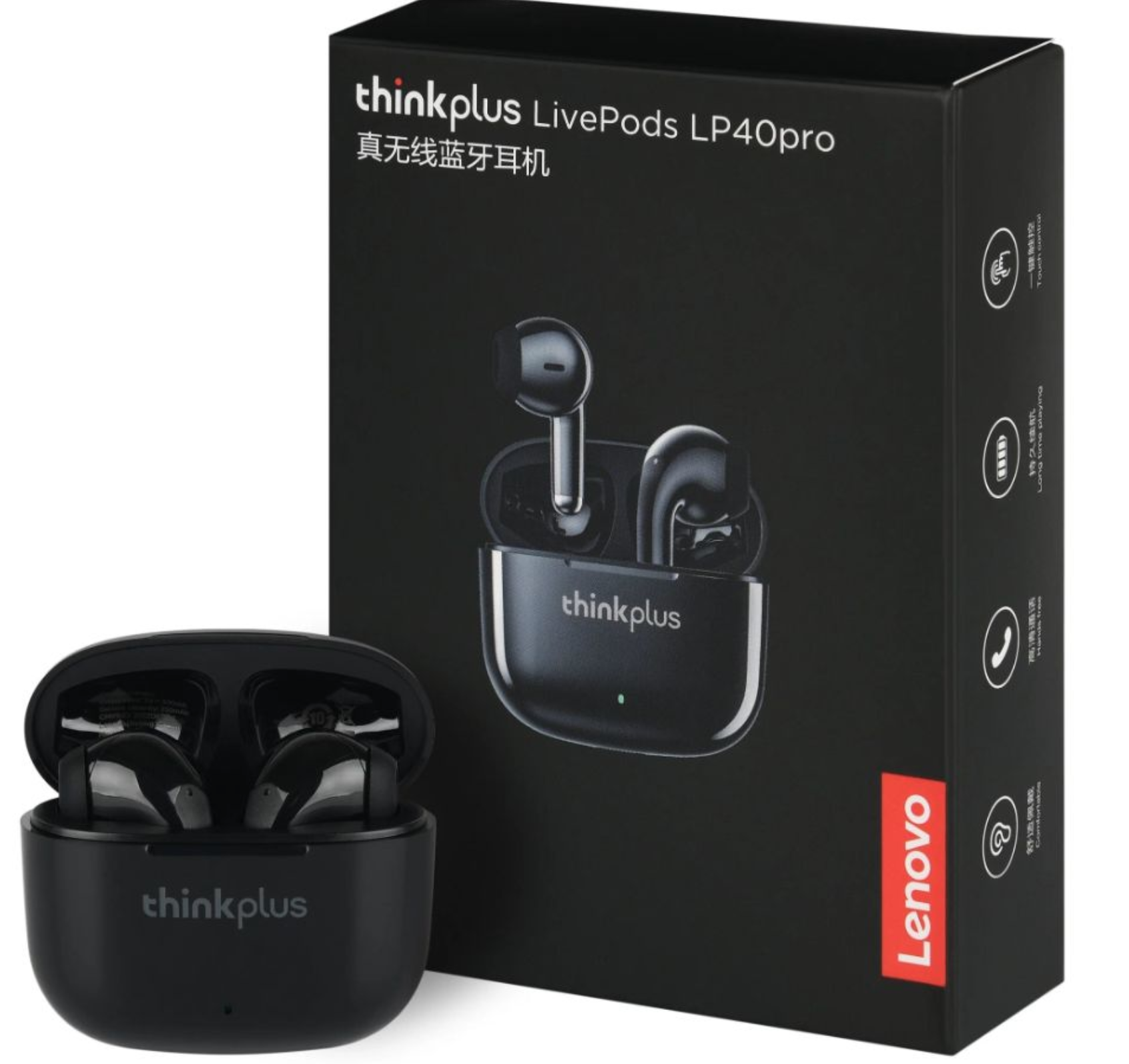 Lenovo Thinkplus LP40 Pro TWS Bluetooth 5.1 Kablosuz Kulaklık – Dokunmatik Kontrol ve Stereo Ses Kalitesi 