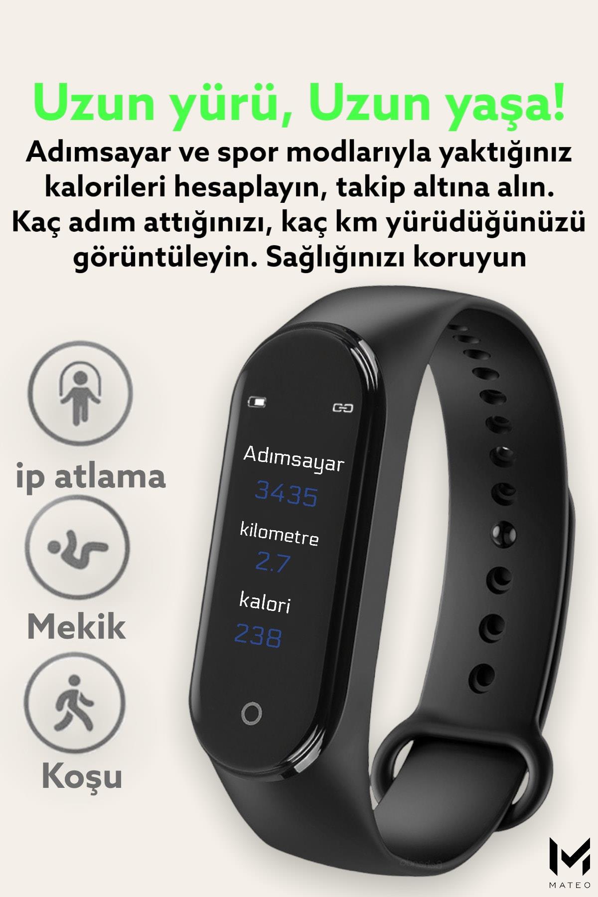 M4 Akıllı Bileklik Renkli Ekran(2022 Versiyon)iis Ve Android Uyumlu,tansiyon\ekran Teması Değiştirme