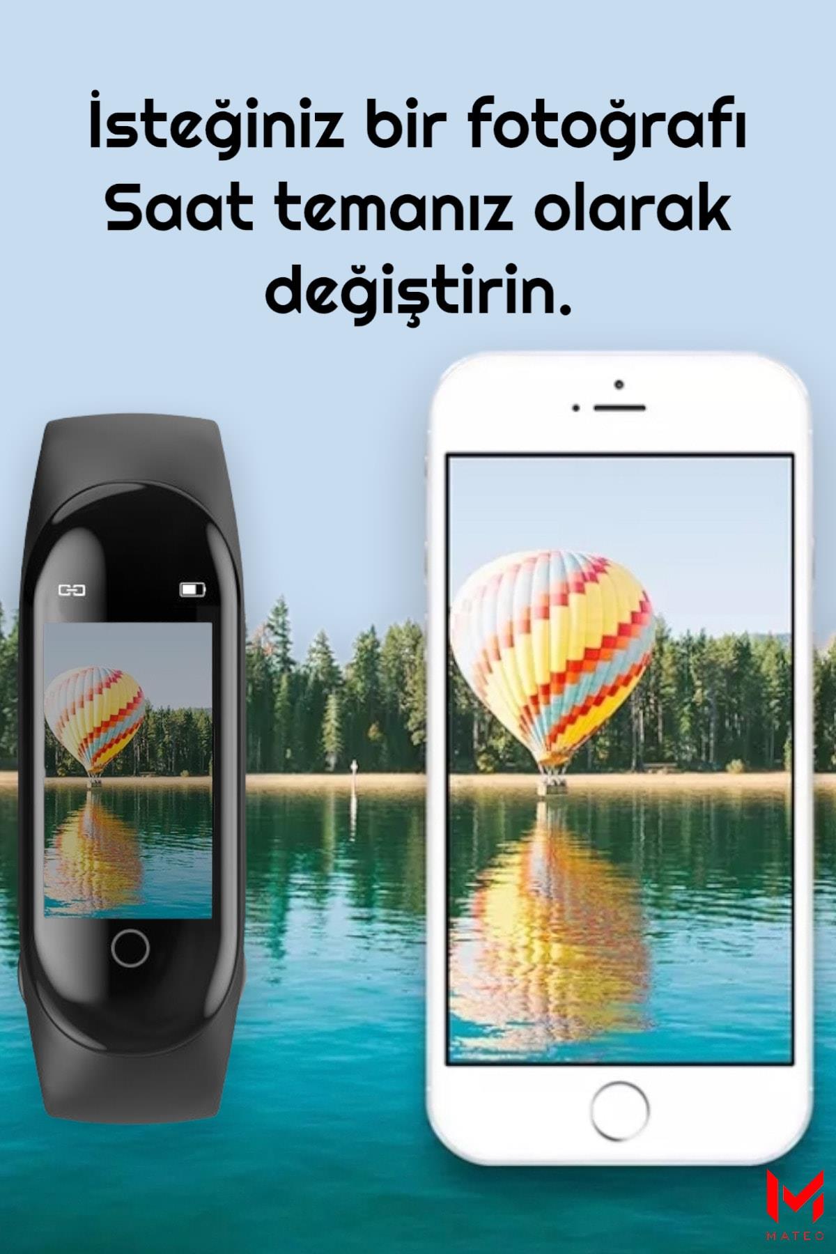 M4 Akıllı Bileklik Renkli Ekran(2022 Versiyon)iis Ve Android Uyumlu,tansiyon\ekran Teması Değiştirme