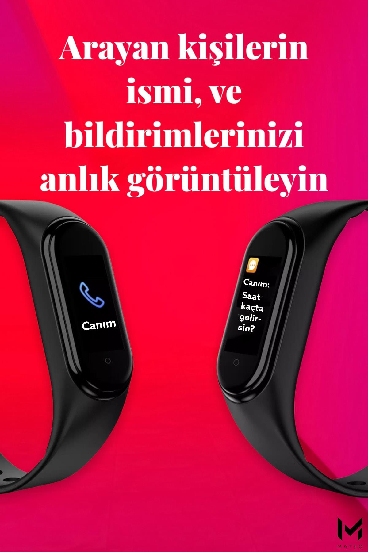 M4 Akıllı Bileklik Renkli Ekran(2022 Versiyon)iis Ve Android Uyumlu,tansiyon\ekran Teması Değiştirme