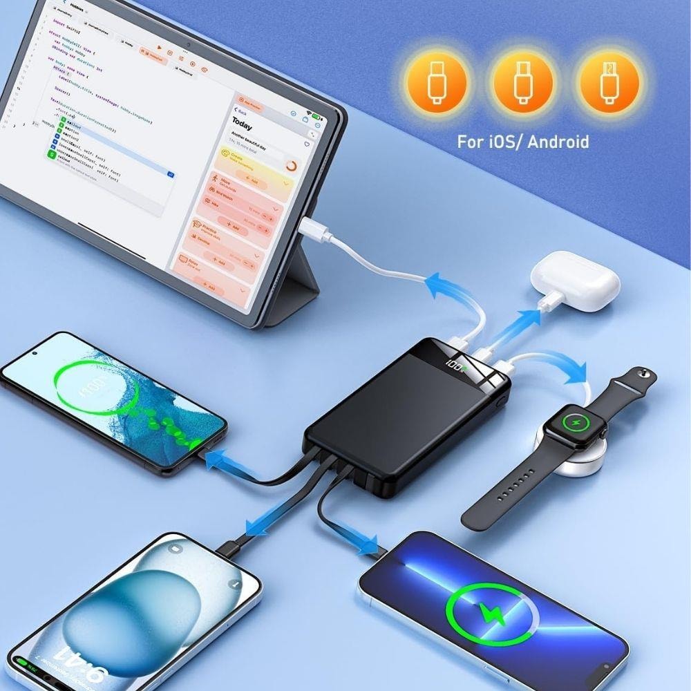 P20 16000 Mah  22.5w Hızlı Şarjlı Usb Çıkışlı Powerbank,  Seyahat Tipi Powerbank 