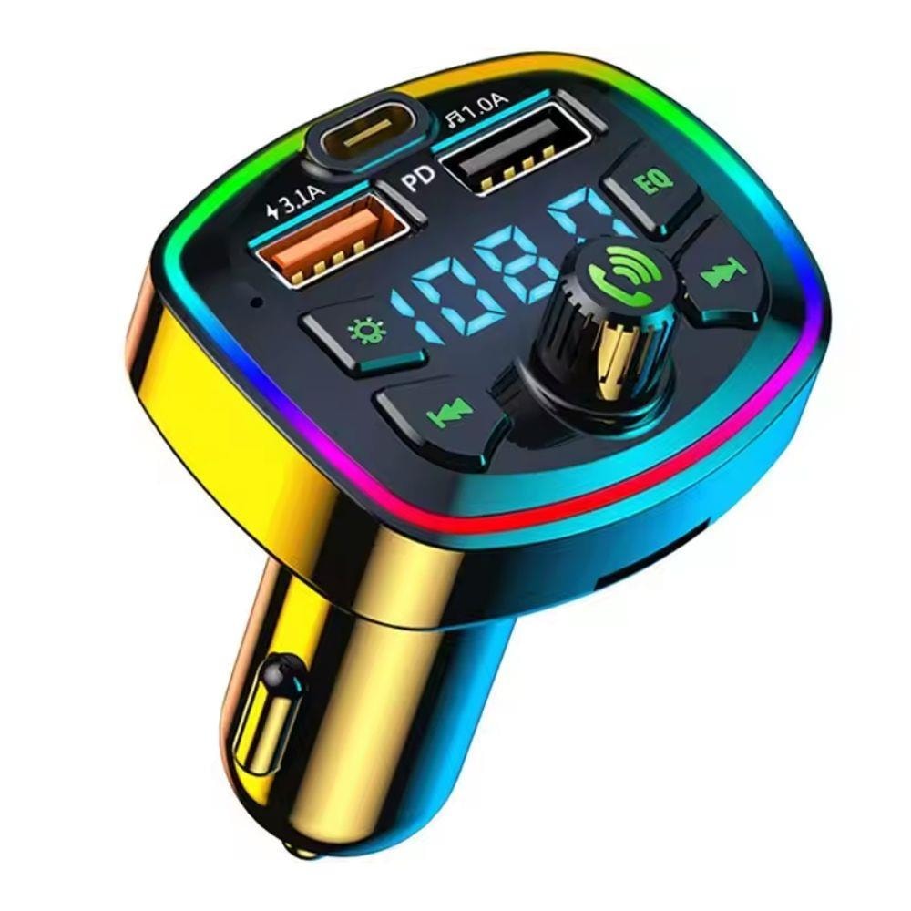 Q7 Bluetooth FM Transmitter Araç Şarj Cihazı USB Girişli MP3 Çalar Dijital Ekranlı Şarj Aleti 