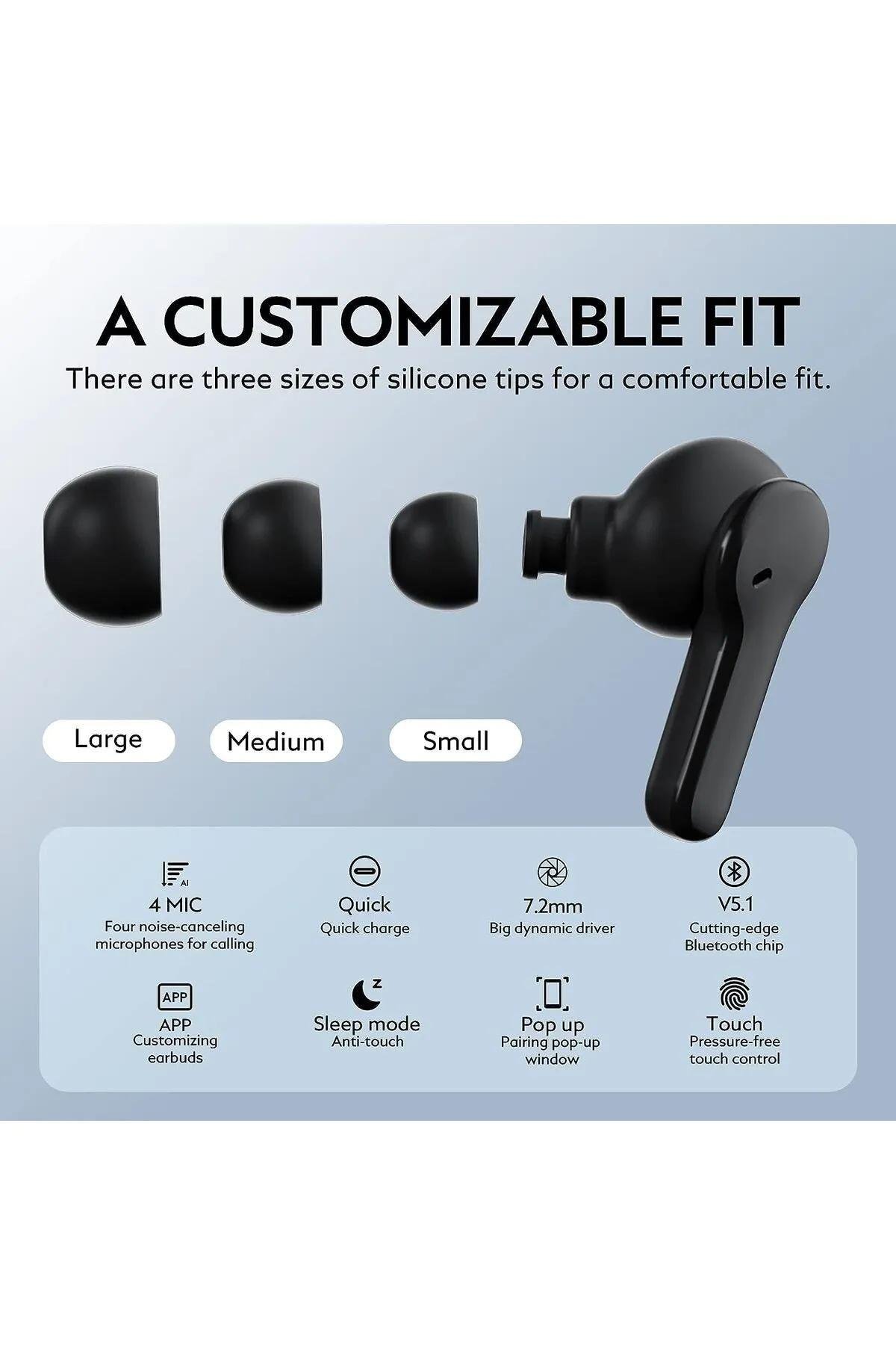 Qcy T13 Bluetooth 5.1 Kulakiçi Kulaklık 