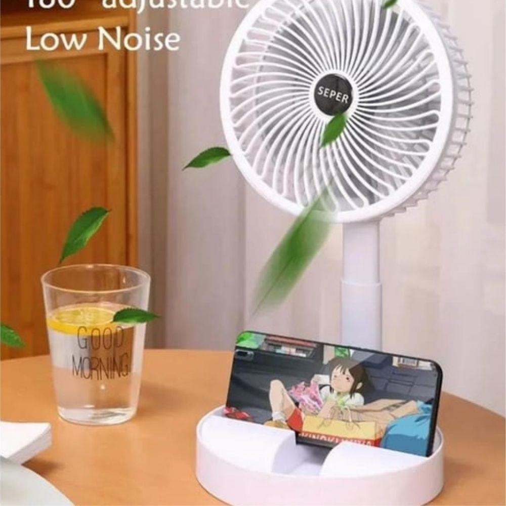 Taşınabilir Katlanılabilir Portatif Masa Üstü Şarjlı Mini Fan | Sessiz ve Güçlü Serinlik  