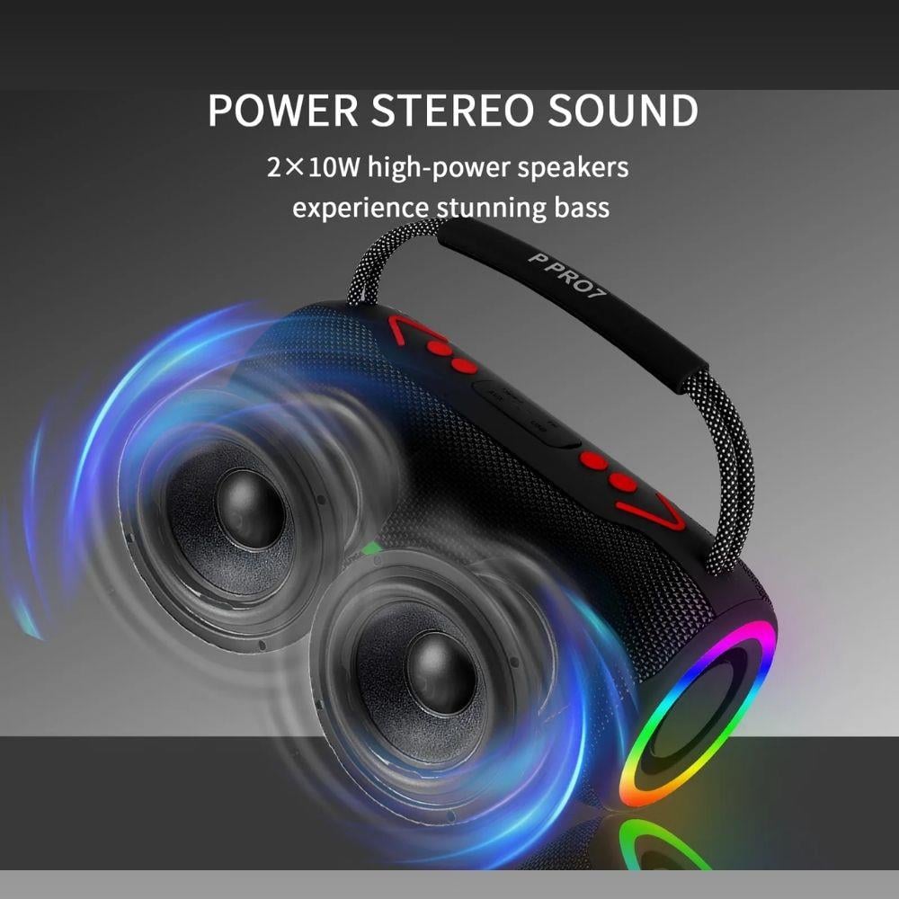 TG-663 Bluetooth Hoparlör, Kablosuz Taşınabilir Ses Bombası, Su Geçirmez ve Güçlü Bass 
