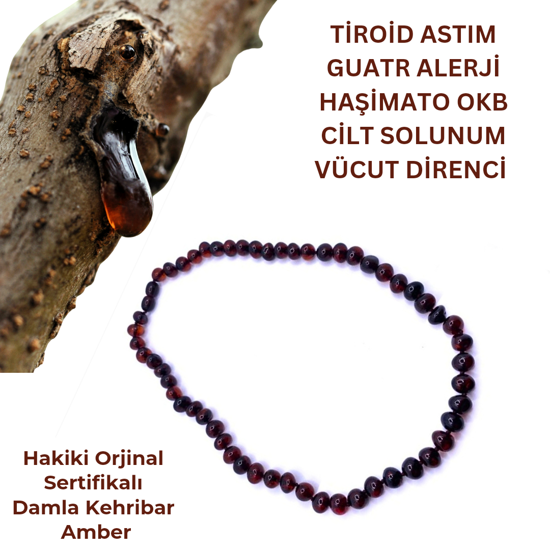 GİZEMLİ DOĞAL TAŞ %100 HAKİKİ ORJİNAL SAF DAMLA KEHRİBAR AMBER KOLYE