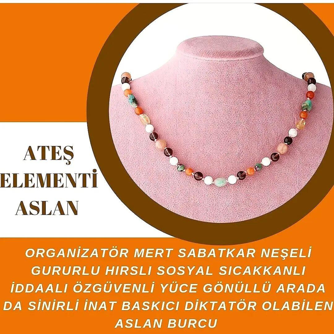 GİZEMLİ DOĞAL TAŞ ASLAN BURCU KOLYE SİTRİN ANYOLİT KRİZOKOL AVENTURİN GÜNEŞ TAŞI DUMANLI KUVARS AY TAŞI