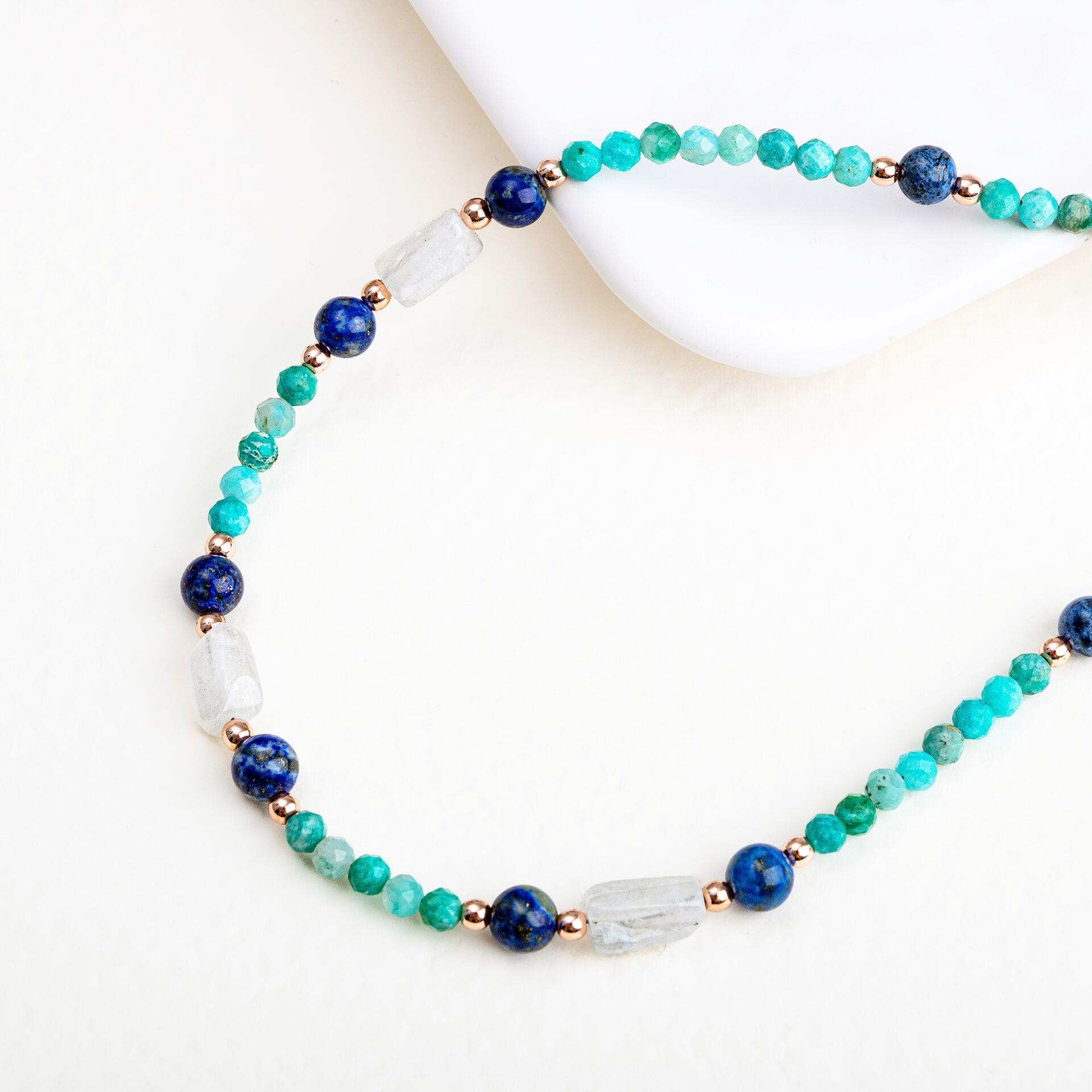 GİZEMLİ DOĞAL TAŞ KOLYE (3/4/6 mm) AMAZONİT AY TAŞI LAPİS LAZULİ ASTIM TİROİD YILDIZ DÜŞÜKLÜĞÜ MİGREN ANKSİYETE OKB ALERJİ