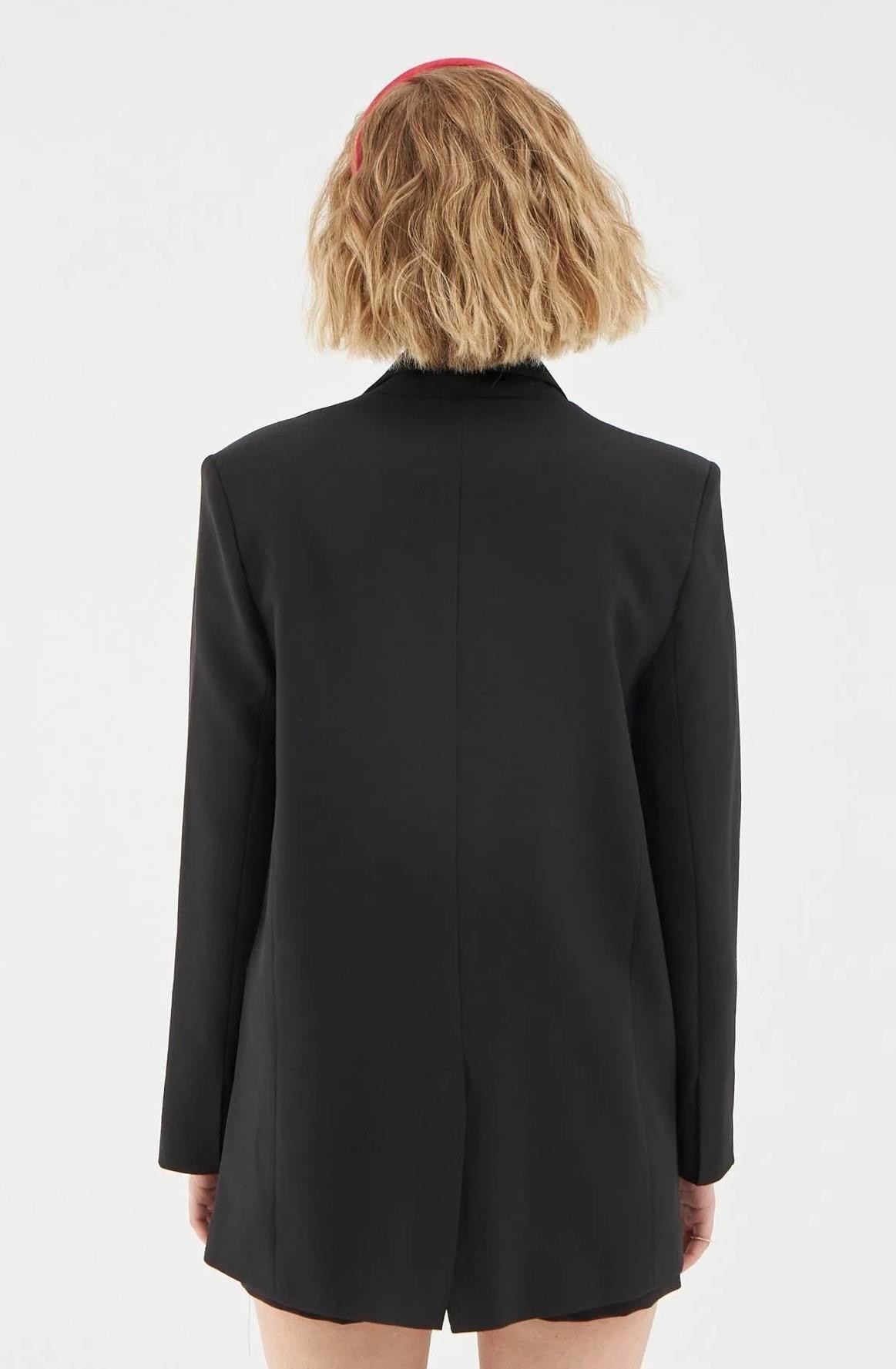 Oversize Düğmeli Blazer Ceket