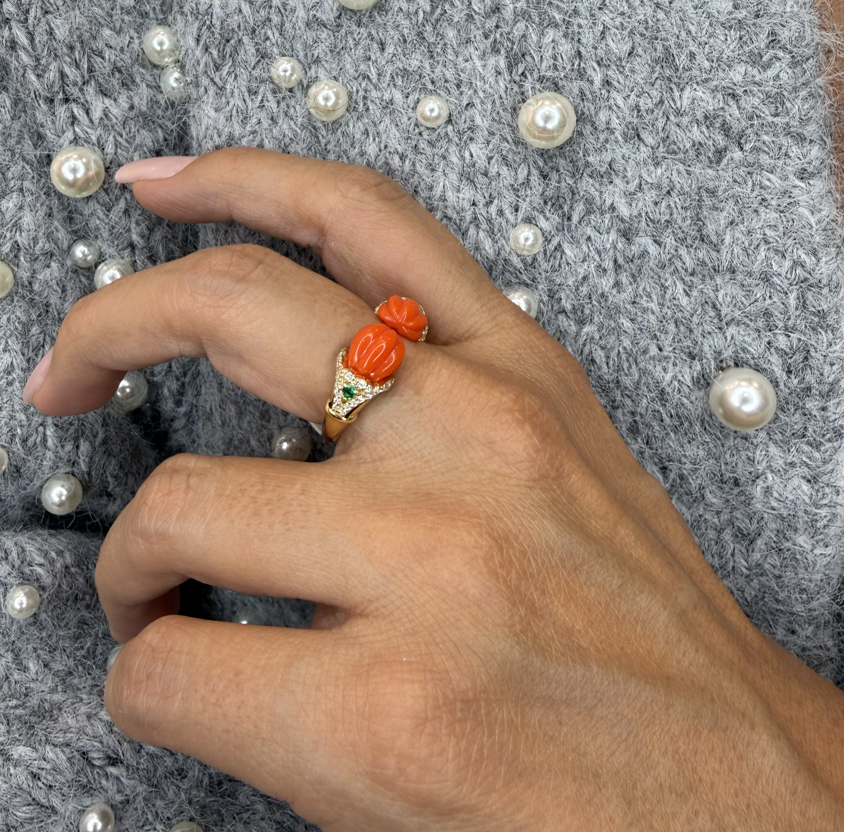 Orange Stone Ring