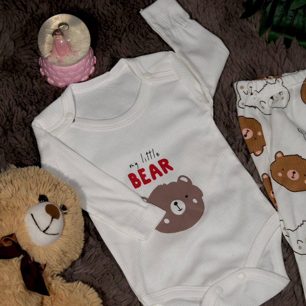 Bear Baskılı 2'Li Takım 