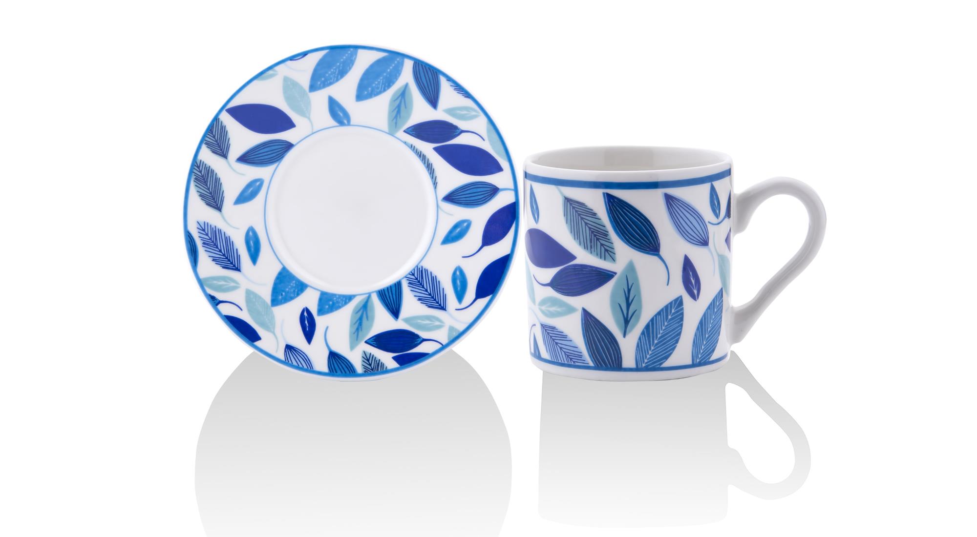 Taç Classic Bluemint 6 Kişilik Kahve Fincan Takımı