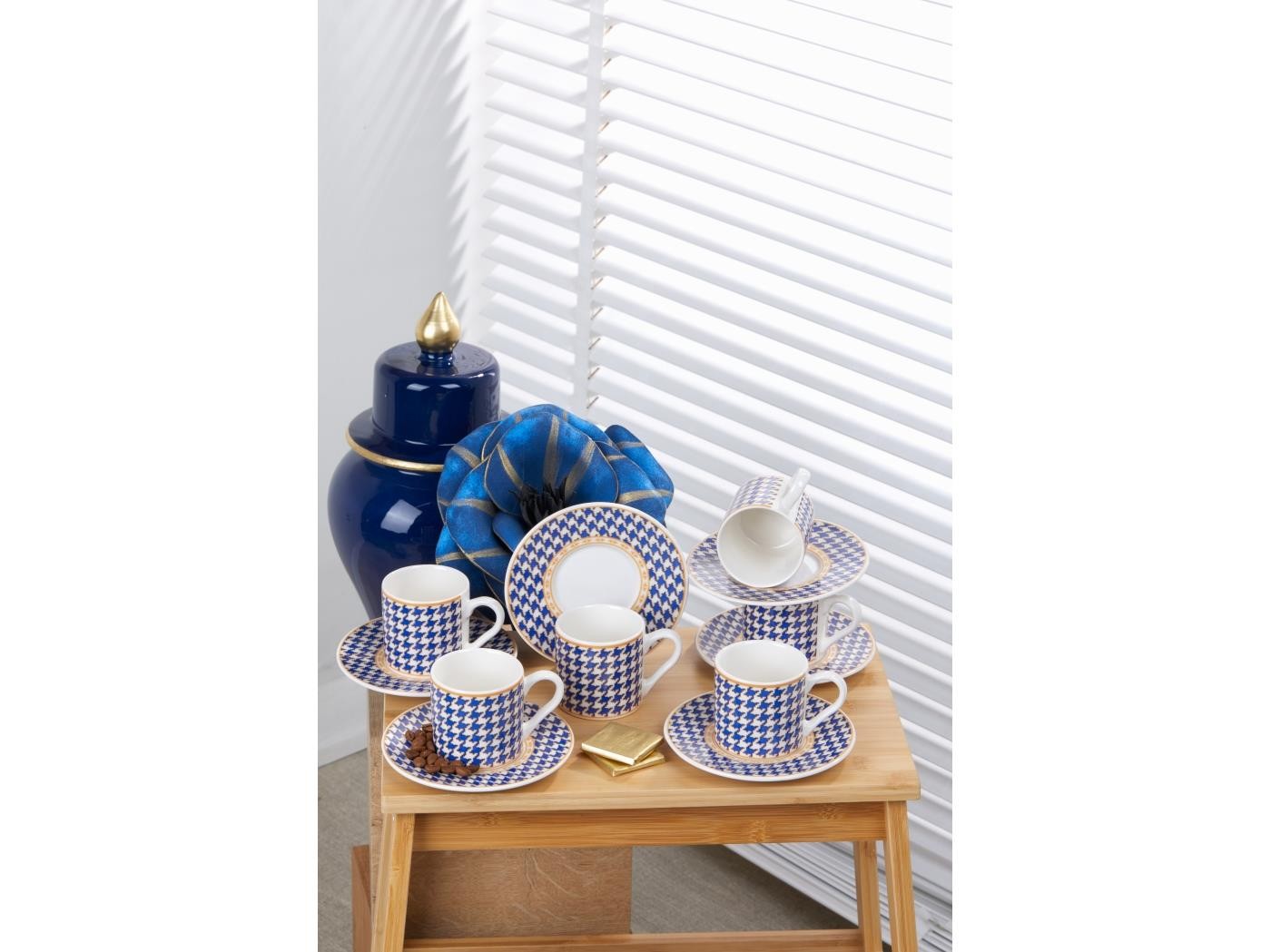 Taç Classic Violet 6 Kişilik Kahve Fincan Takımı